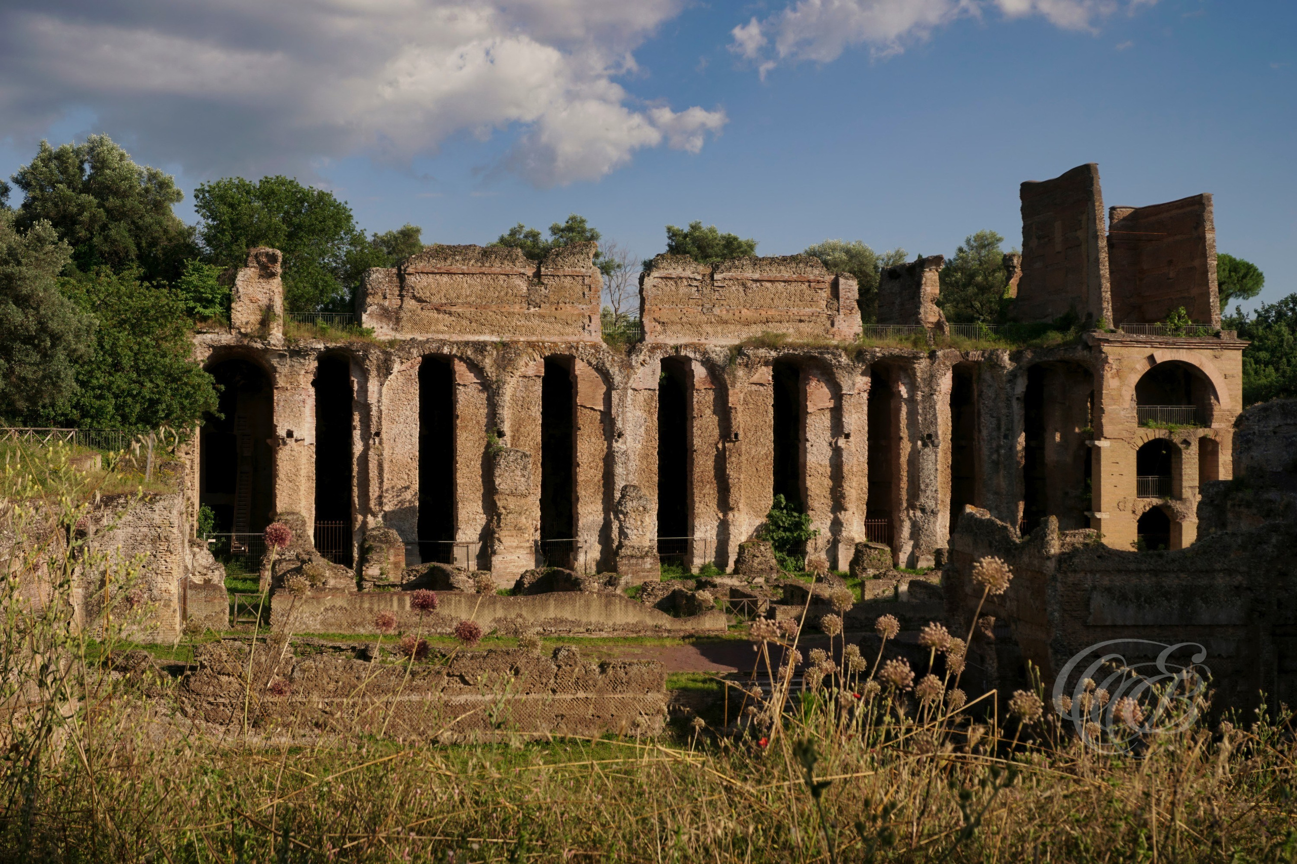ITALY PHOTOGRAPHY — The Praetorium at Hadrian's Villa — The Praetorium at Hadrian's Villa, part of the vast imperial complex built by Emperor Hadrian near Tivoli, Rome, Italy — Eduardo Bartoli Photography.