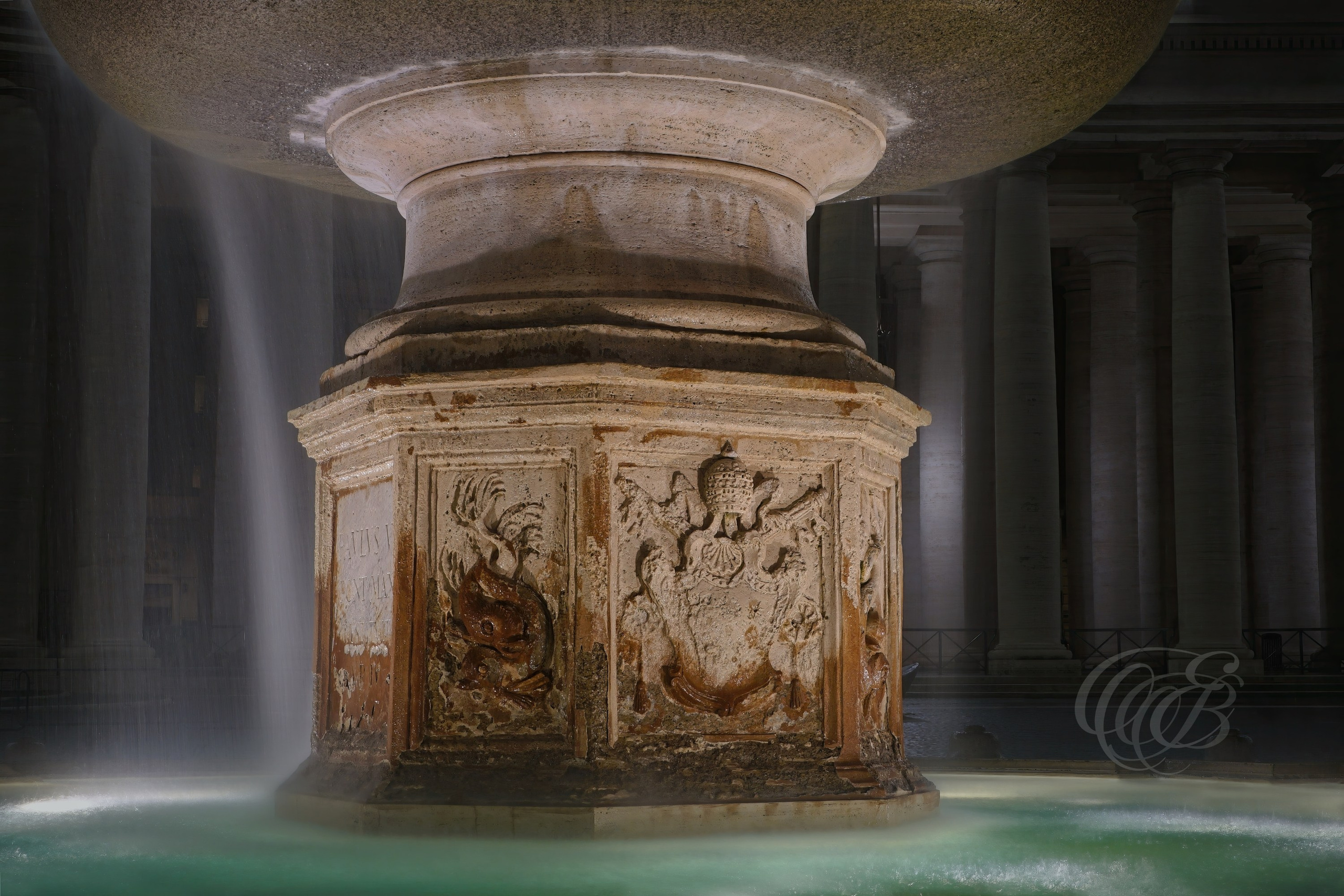 Rome Italy — Fountain of St. Peter Square — Eduardo Bartoli Fine Art Photography — Long exposure photograph of the fountain in St. Peter’s Square, Vatican City, Rome, Italy — photography by Eduardo Bartoli.