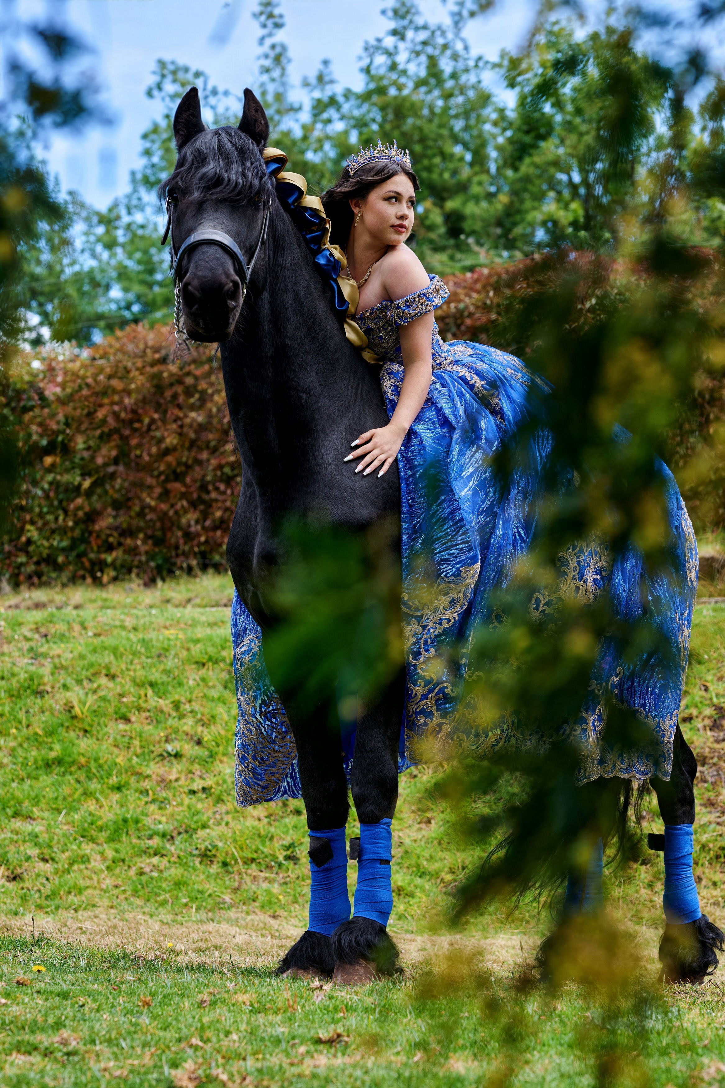 Quinceañeros con caballos
