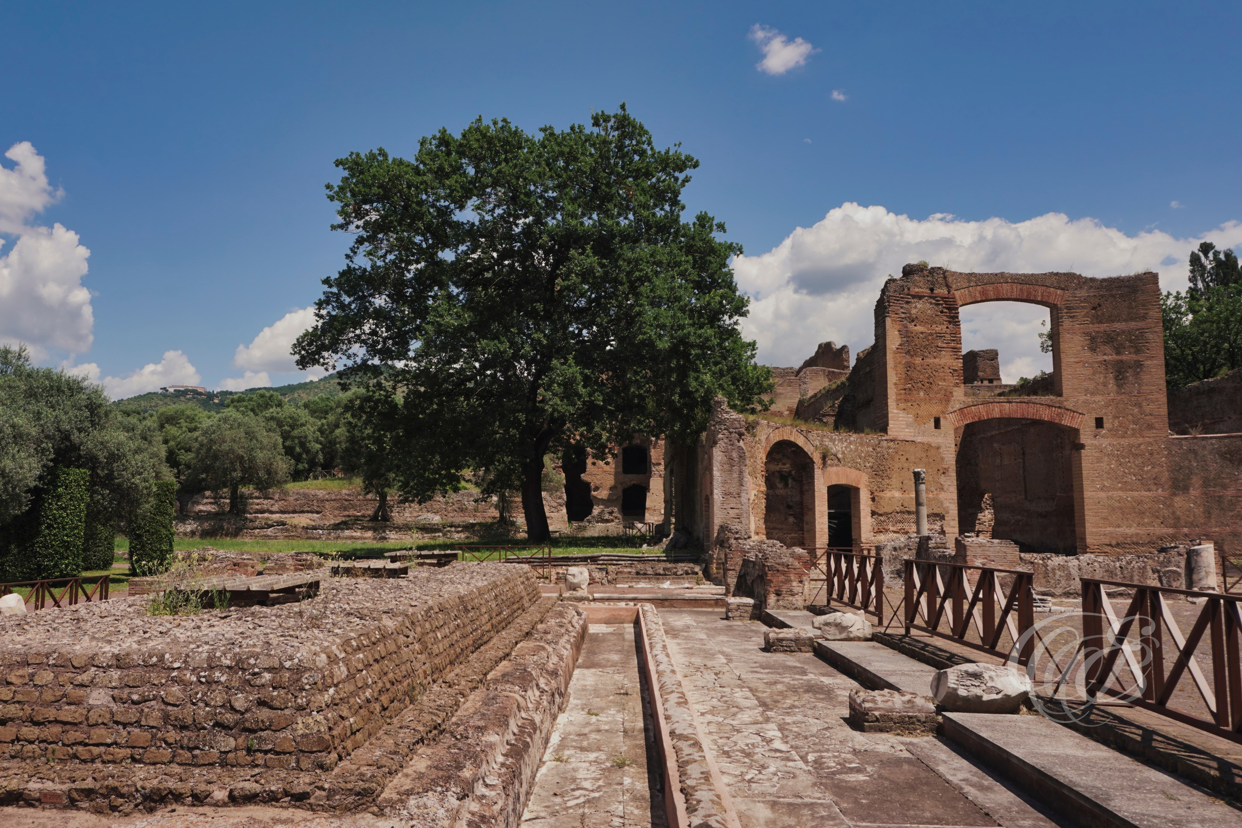 ITALY PHOTOGRAPHY — Hadrian's Villa, the Tre Esedre — The Tre Esedre at Hadrian's Villa, an architectural feature within Emperor Hadrian's vast imperial residence near Tivoli, Rome, Italy — Eduardo Bartoli Photography.