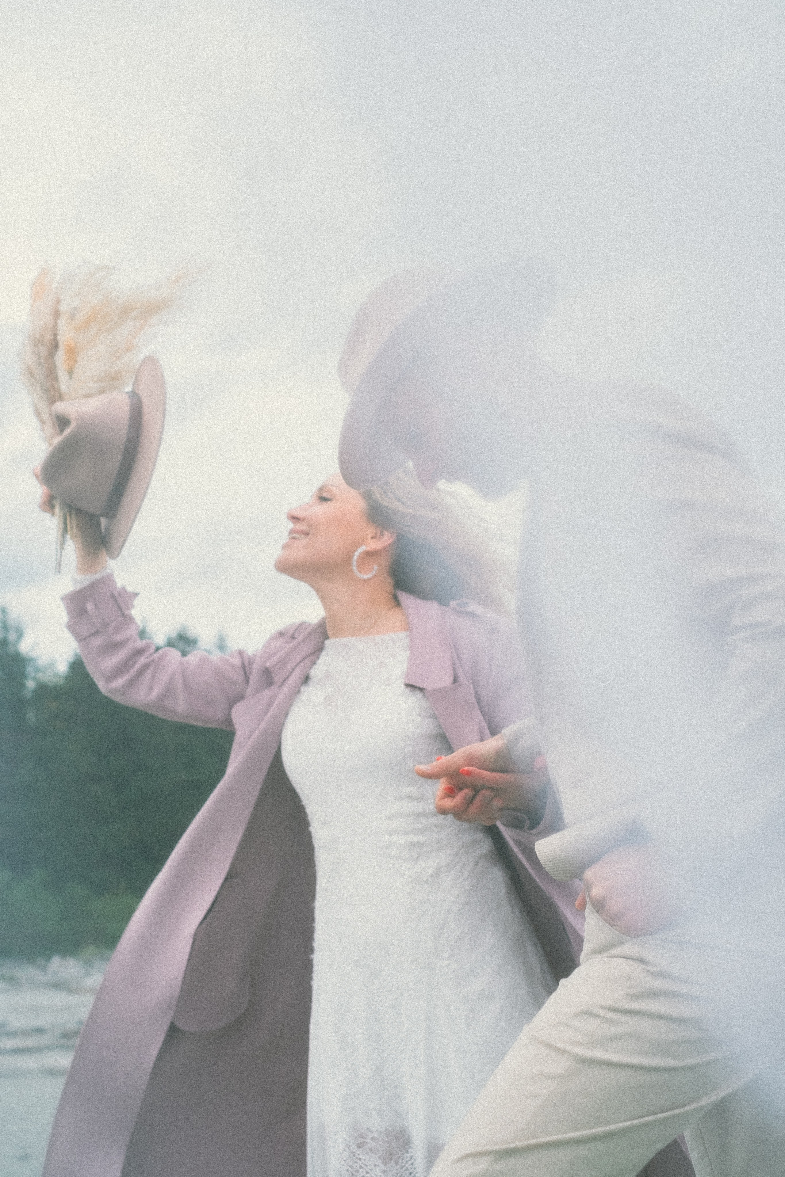 romantic slow walk portrait captured on Vancouver Island