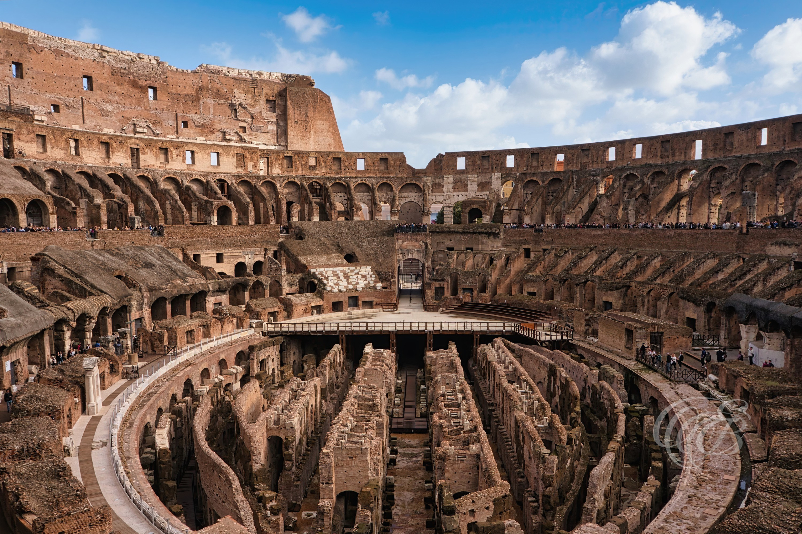 ITALY PHOTOGRAPHY — Inside the Colosseum at Sunset — Interior view of the Colosseum, revealing the monumental scale of Rome's most iconic amphitheatre and a lasting symbol of the ancient city, Rome, Italy — Eduardo Bartoli Photography.