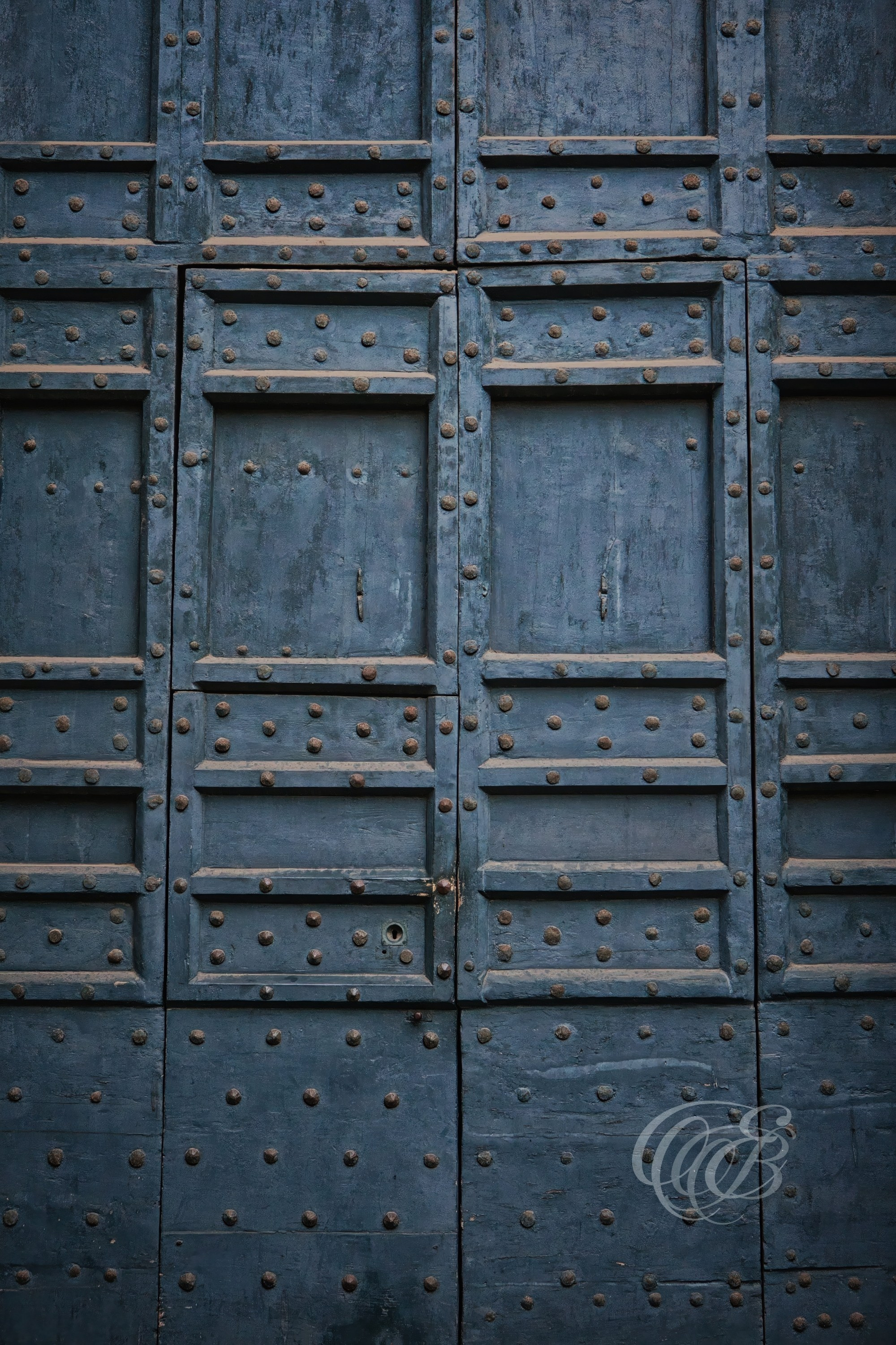 Rome Italy - Old & Charming Glaucous Door - Eduardo Bartoli Fine Art Photography - Old and charming glaucous door in Rome, Italy – fine art photography by Eduardo Bartoli.