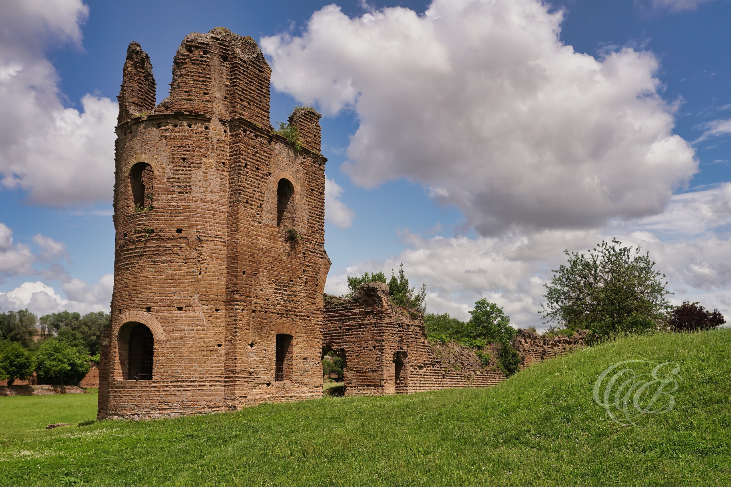ITALY PHOTOGRAPHY — The Villa of Maxentius on the Appian Way — The Villa of Maxentius along the ancient Appian Way, one of the most significant archaeological complexes preserved outside the historic center of Rome, Italy — Eduardo Bartoli Photography.