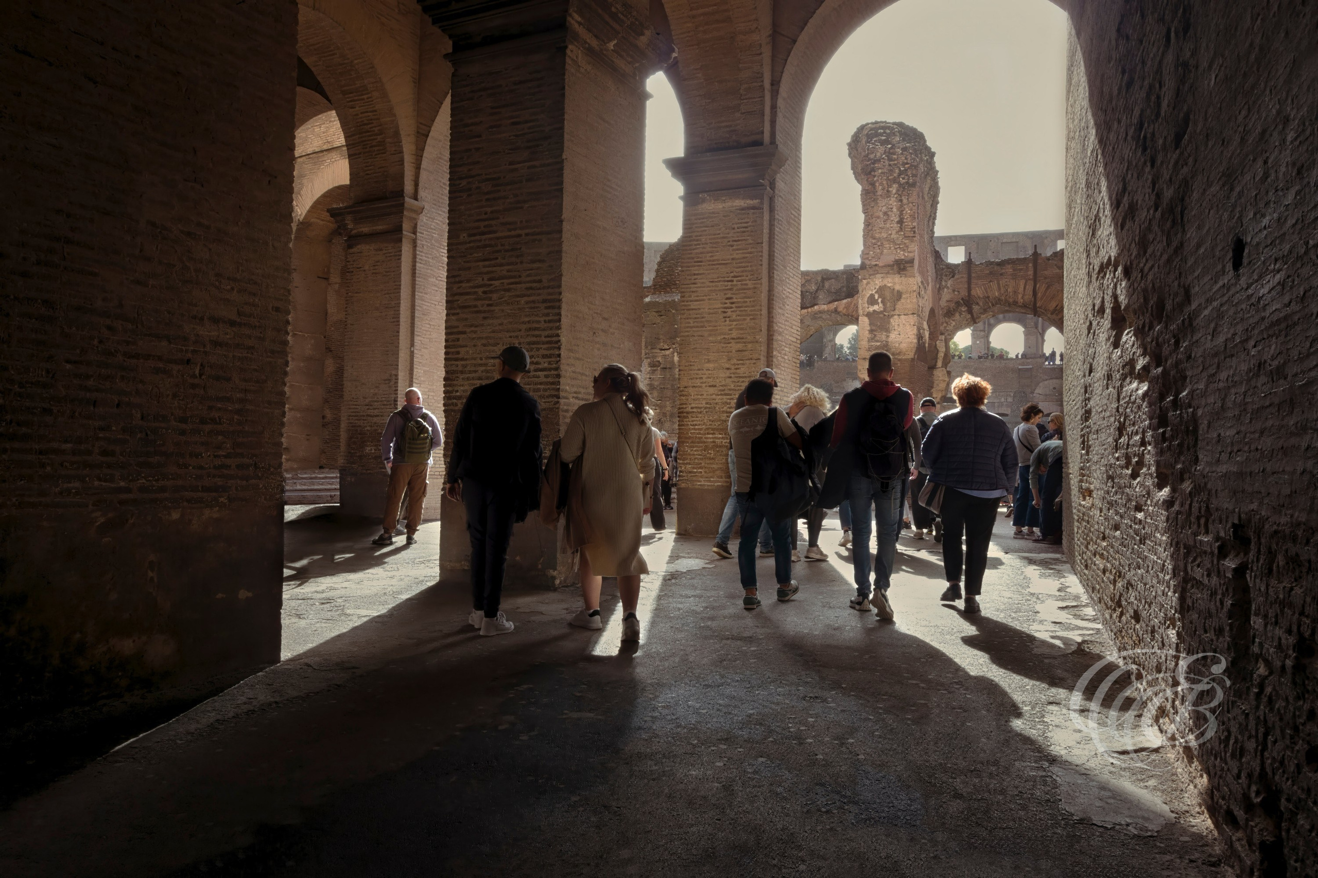 ITALY PHOTOGRAPHY — The Colosseum Archways — The iconic arches of the Colosseum, reflecting the engineering excellence and enduring legacy of Ancient Rome, Rome, Italy — Eduardo Bartoli Photography.