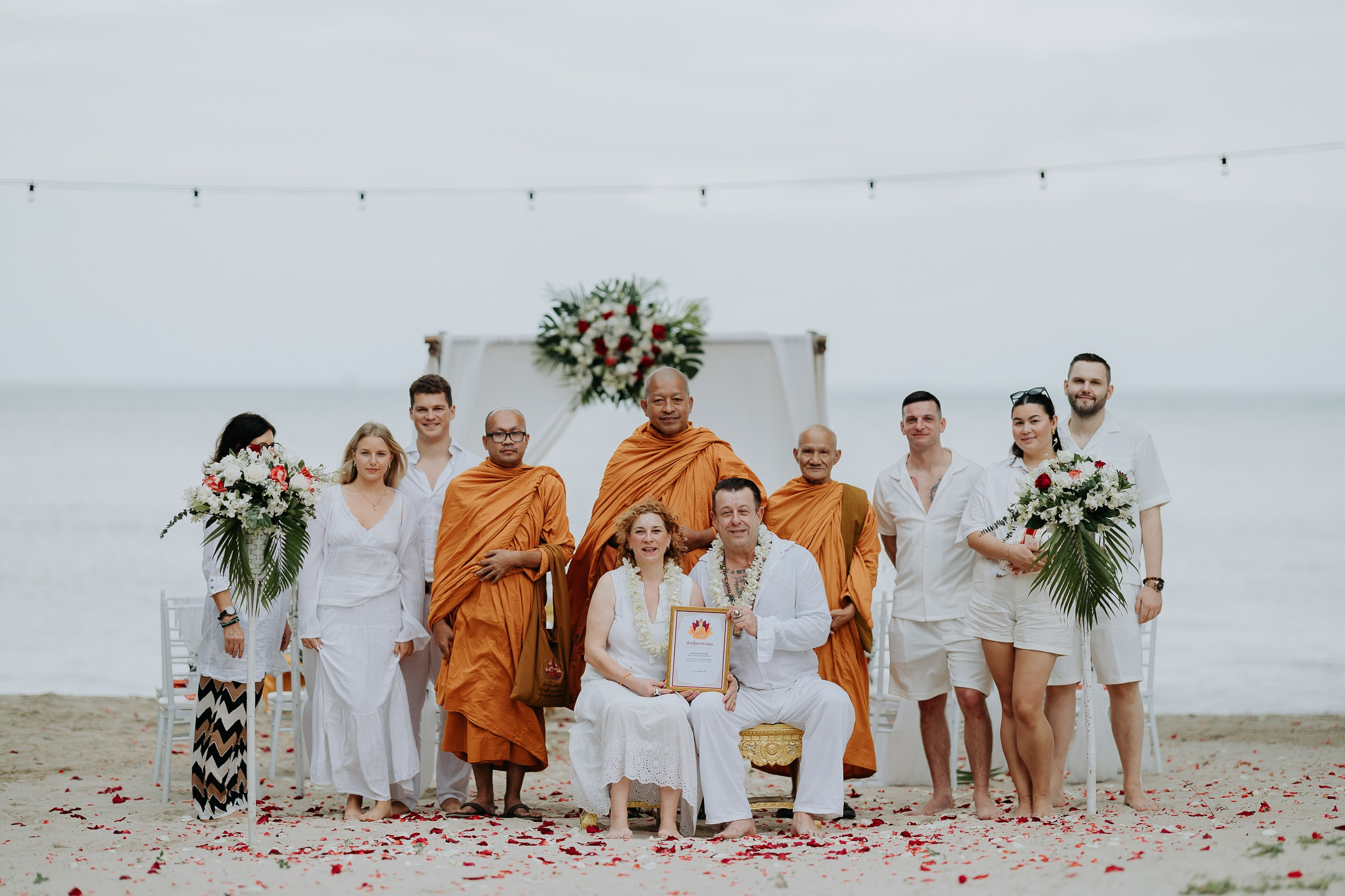 Authentic Buddhist Wedding Blessing Ceremony in Koh Samui, Thailand