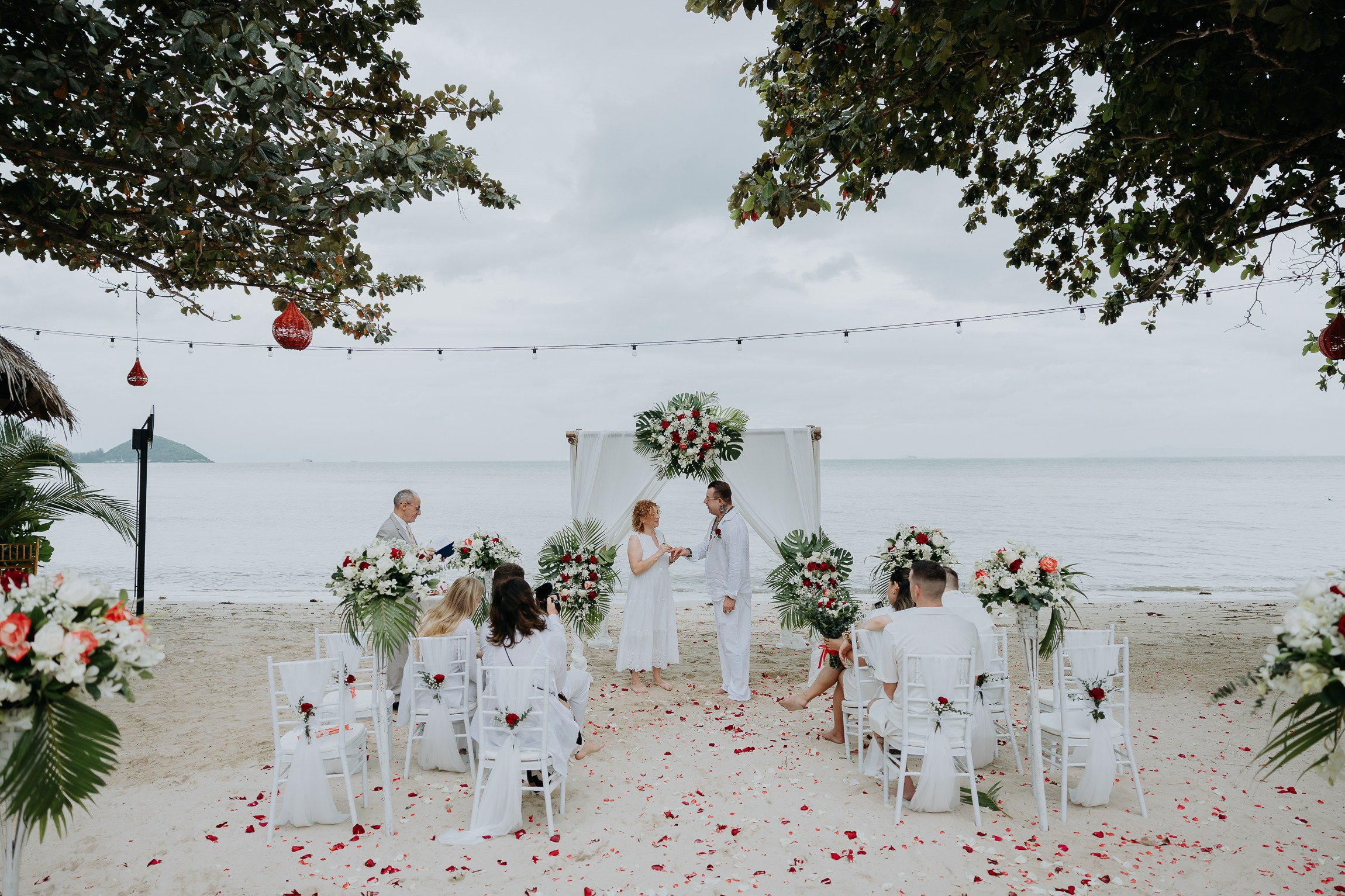 Buddhist Wedding Ceremony on the beach in Koh Samui | Traditional Thai Blessing