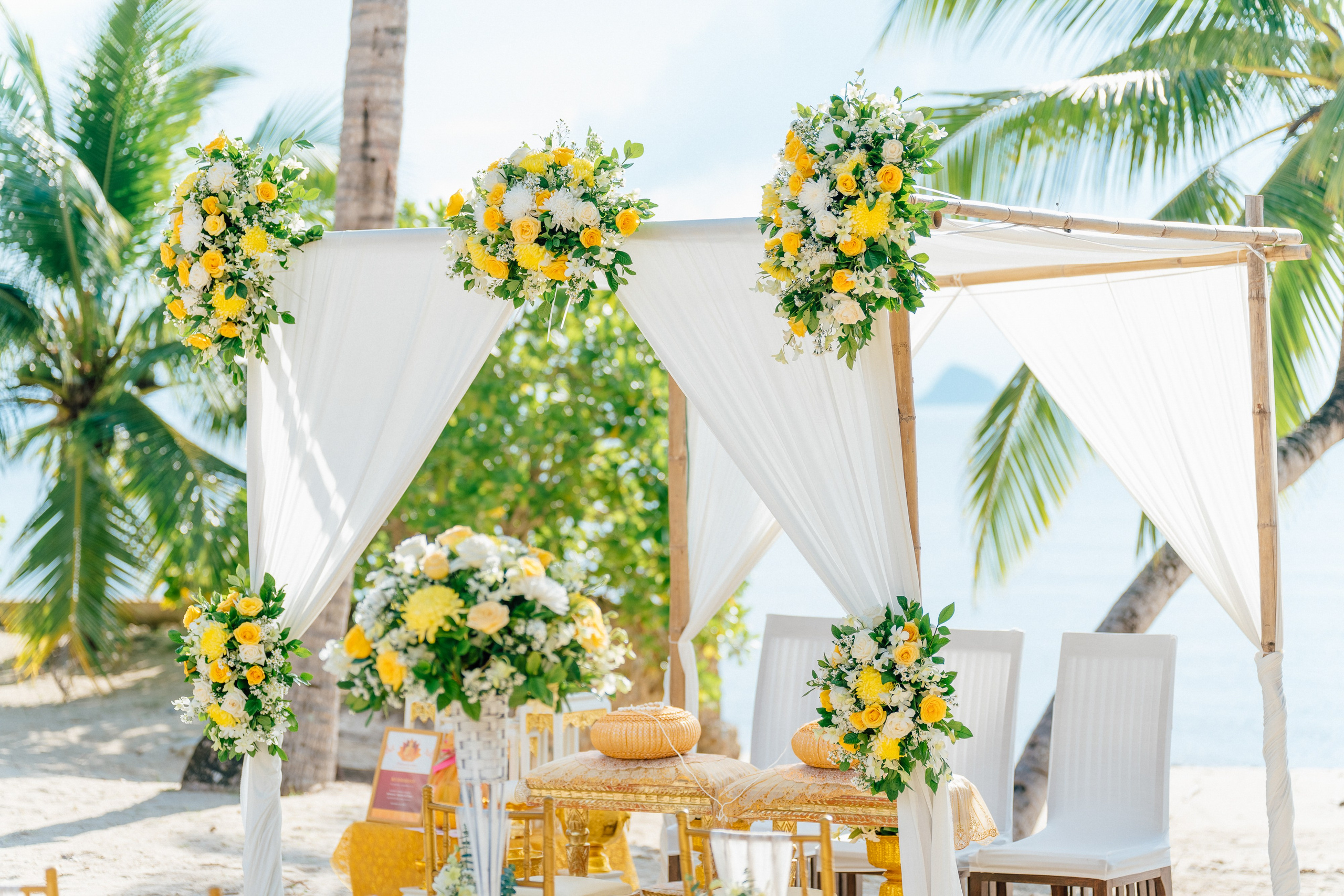 Sacred Buddhist Wedding Ceremony on Koh Samui Beach