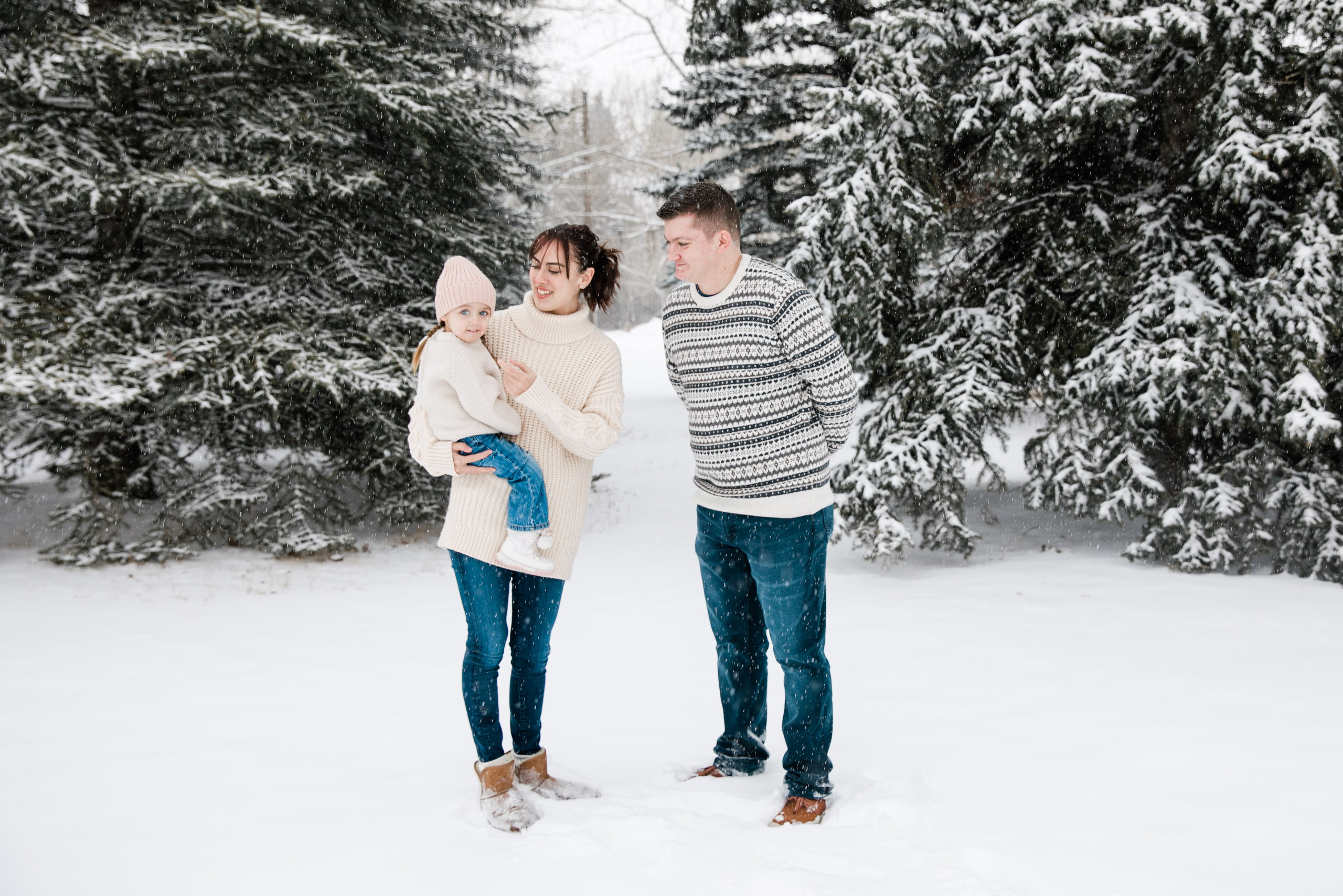 Zacher Winter Family Photos. Fotografía accesible en Calgary