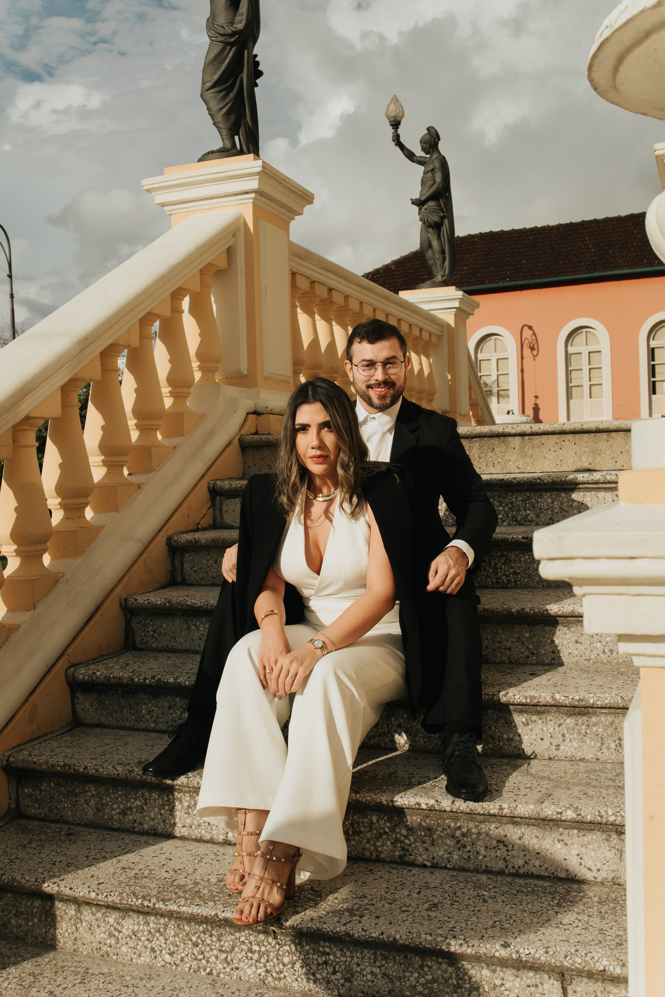 Karol e Rapha — Mirante Lúcia Almeida, Praça Jefferson Péres. Fotógrafo de Casamentos em Manaus — Leandro Santos