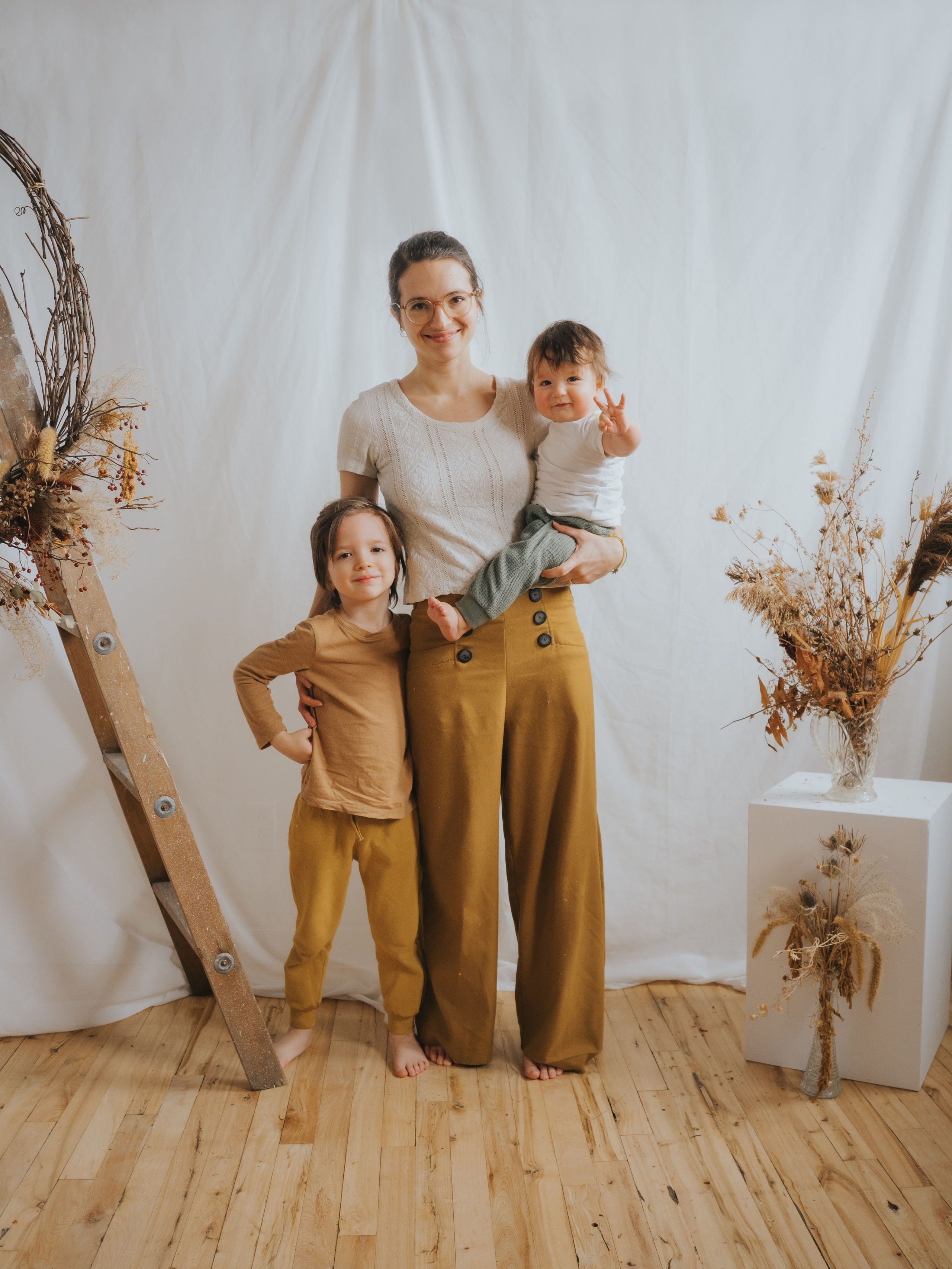 Mère avec ses deux fils.