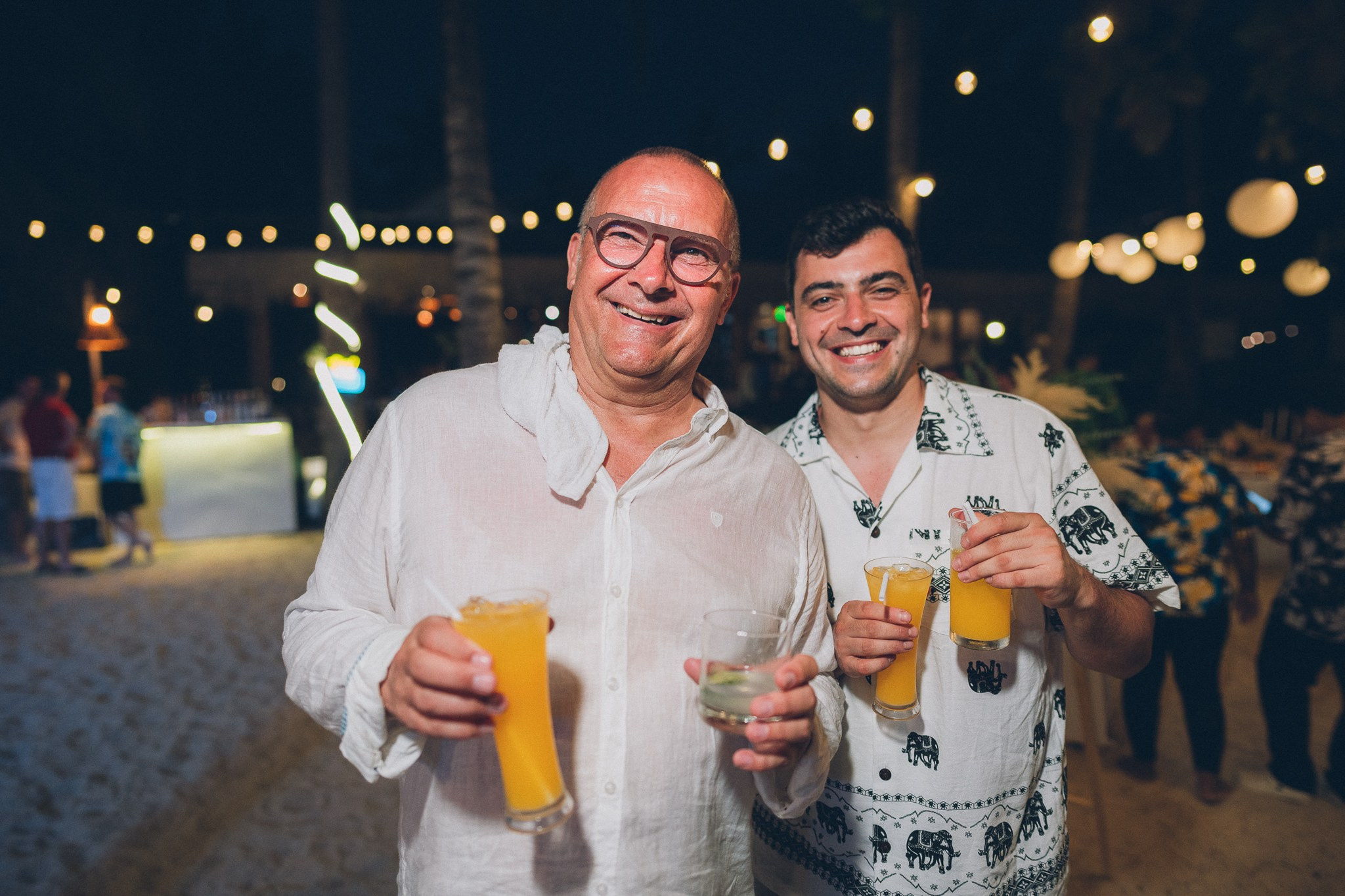 Sunset Beach Wedding with Guests in Koh Samui