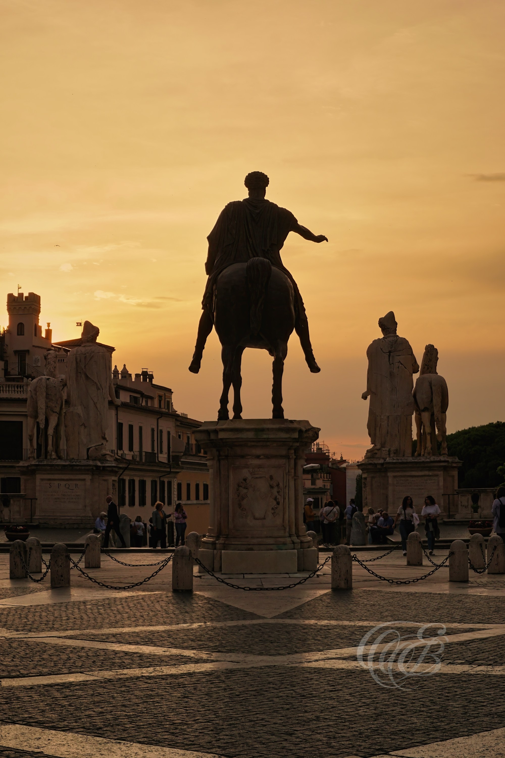 Rome Italy — Equestrian Statue of Marcus Aurelius — Eduardo Bartoli Fine Art Photography — Photograph of the bronze equestrian statue of Emperor Marcus Aurelius on Capitoline Hill, Rome, Italy — photography by Eduardo Bartoli.