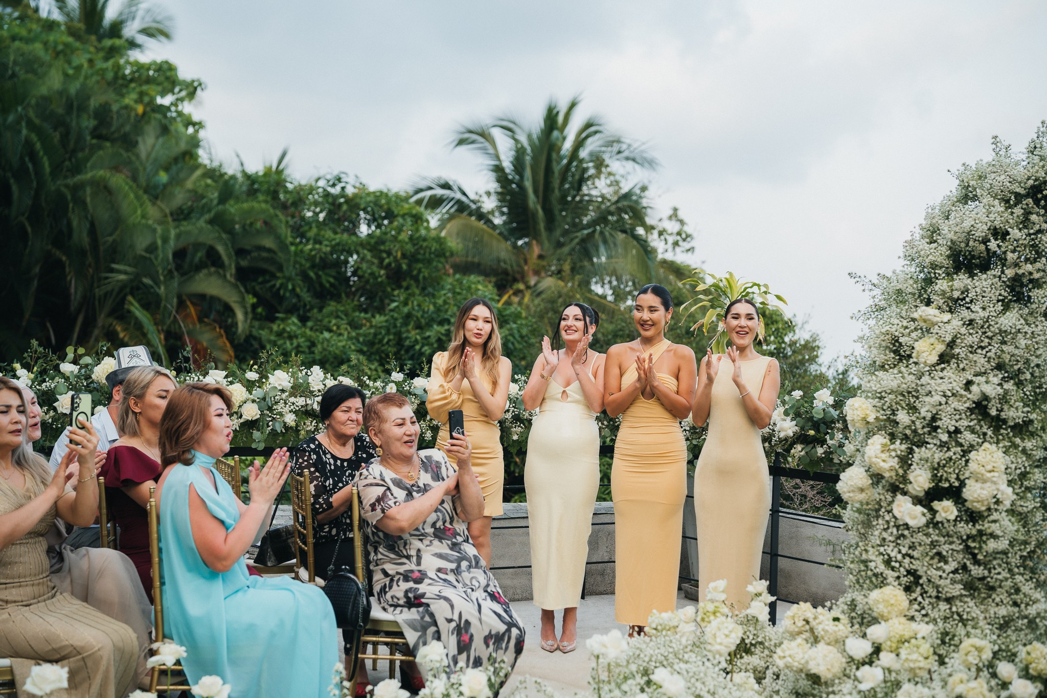 Luxury tropical wedding decoration at a private villa in Koh Samui