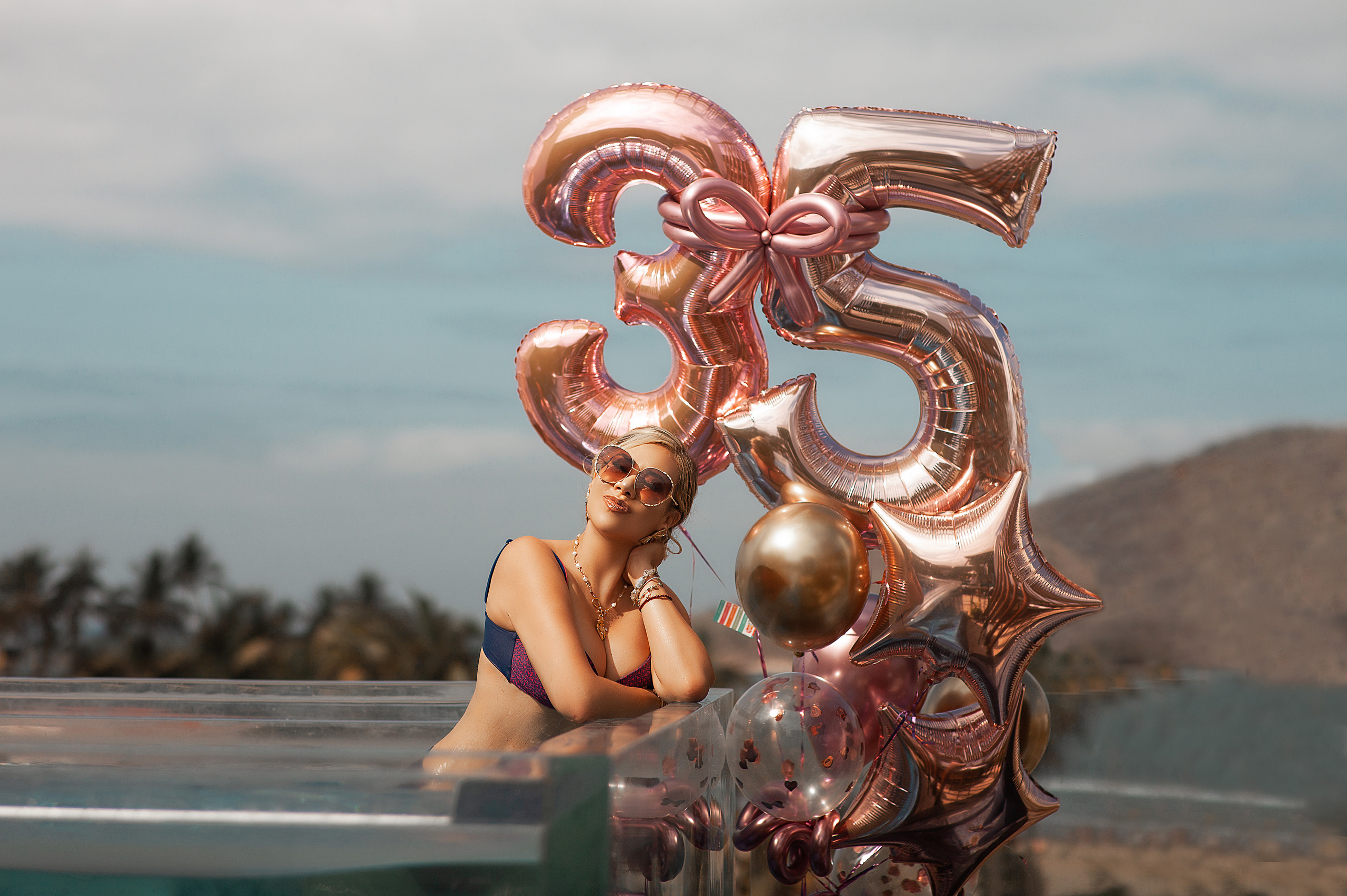 Sesión casual con globos para Saddy. Виктория Кастельянос. Русскоязычный фотограф в Мексике