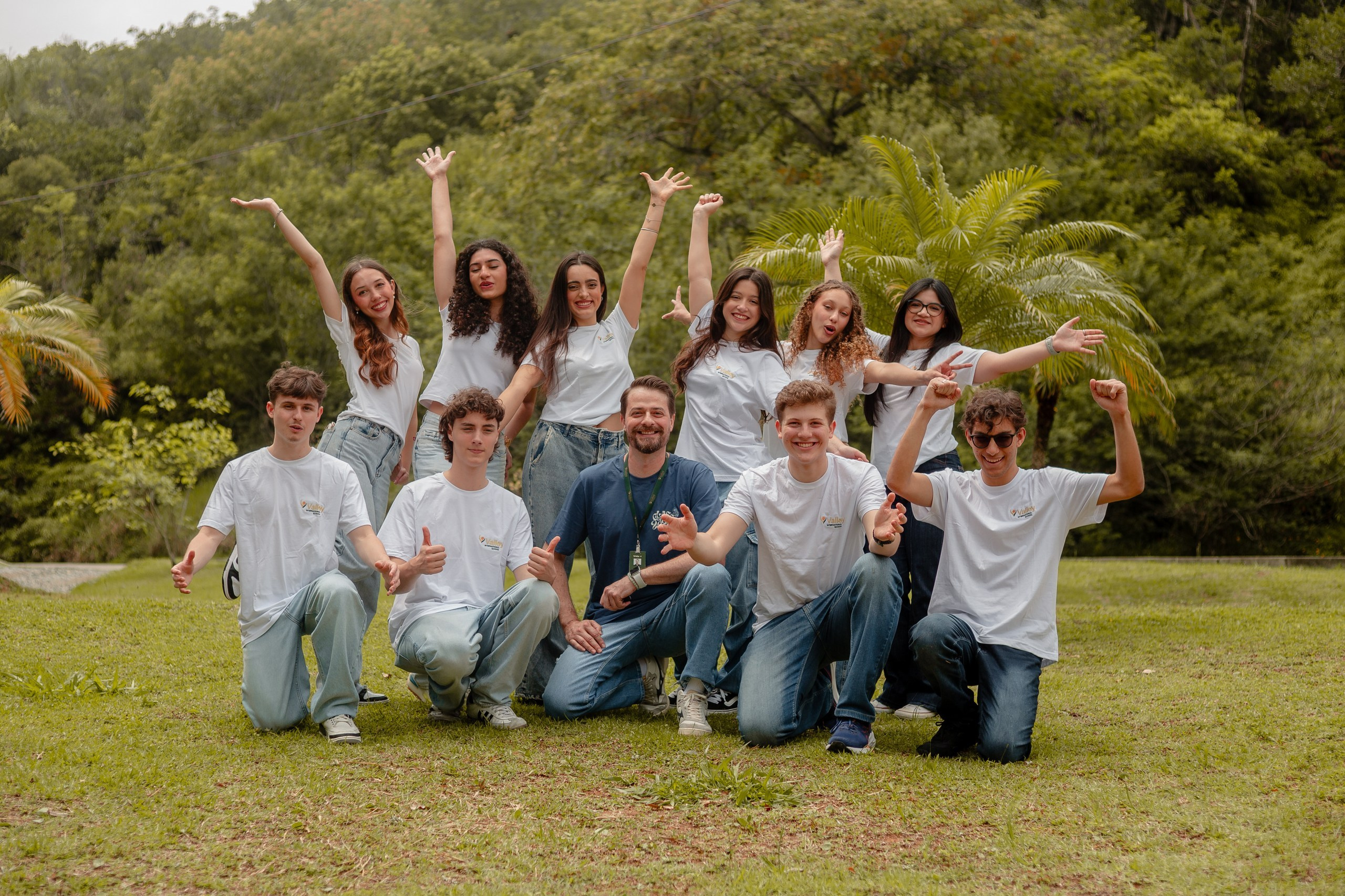 Fotografia de ensaio de formatura do terceirão da Valley International School