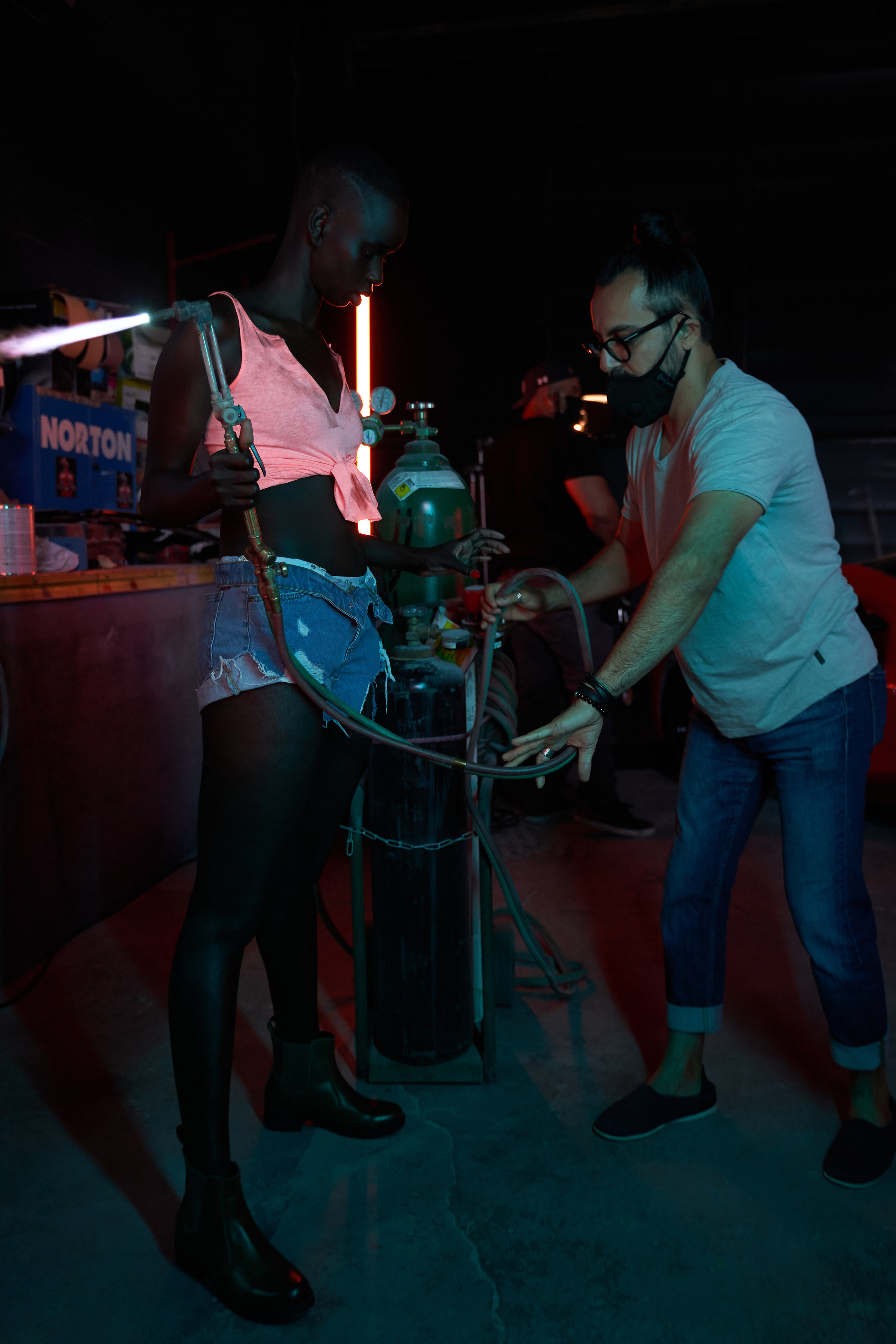 Backstage music video “Mamasita”. Creative photograph in Toronto Dmitrii Bondarenko
