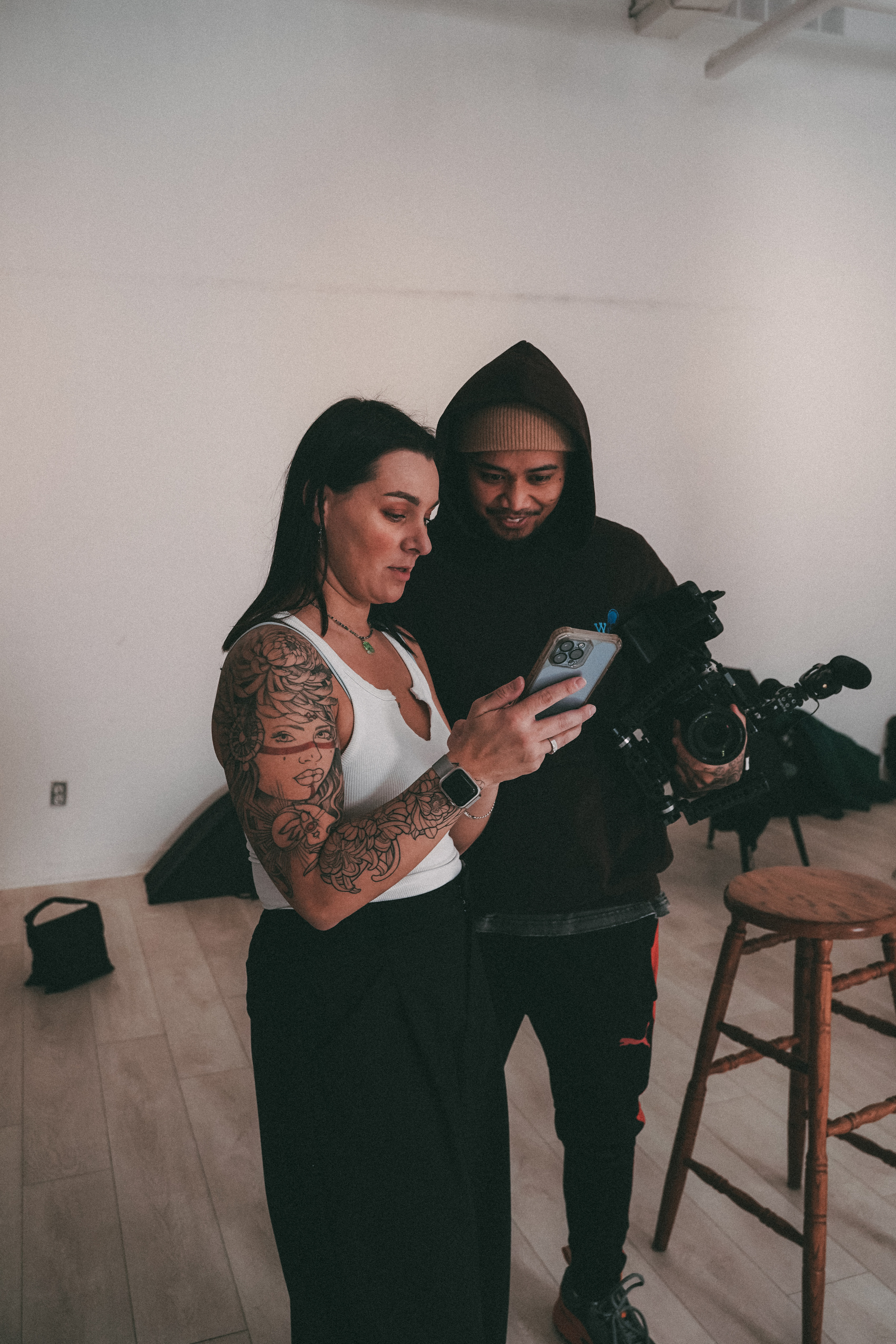 Backstage music video. Creative photograph in Toronto Dmitrii Bondarenko