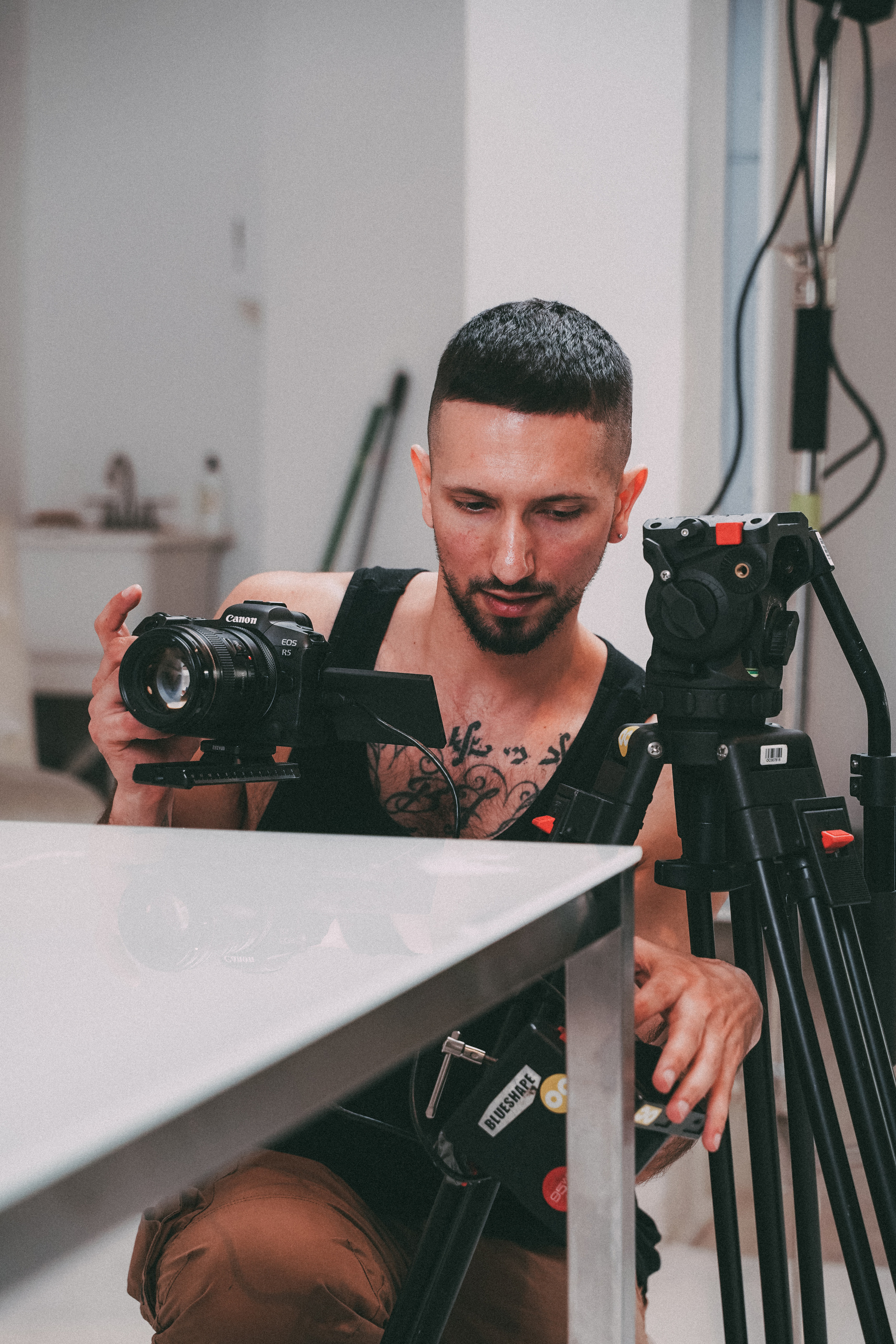 Backstage music video. Creative photograph in Toronto Dmitrii Bondarenko