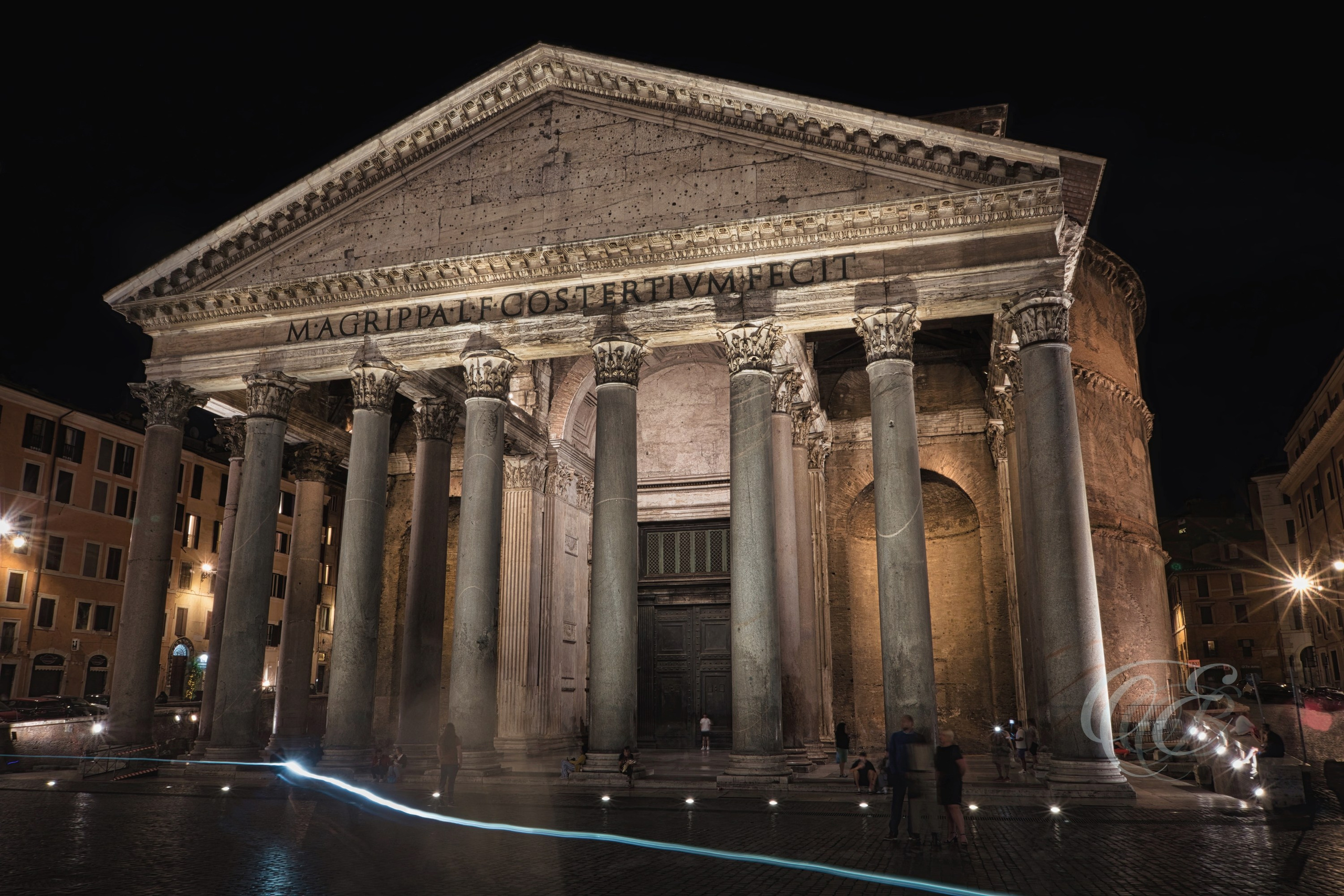 Rome Italy – The Pantheon at Night mysterious – Eduardo Bartoli Fine Art Photography – Mysterious nighttime photo of The Pantheon in Rome, Italy, by Eduardo Bartoli.