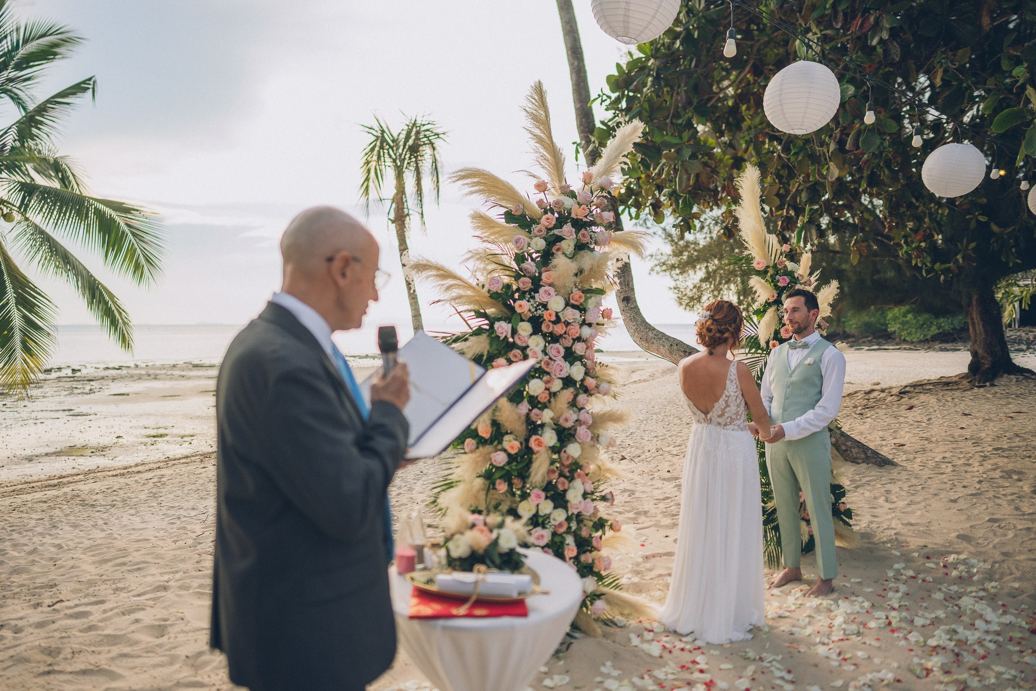 Luxury Beach Wedding Reception