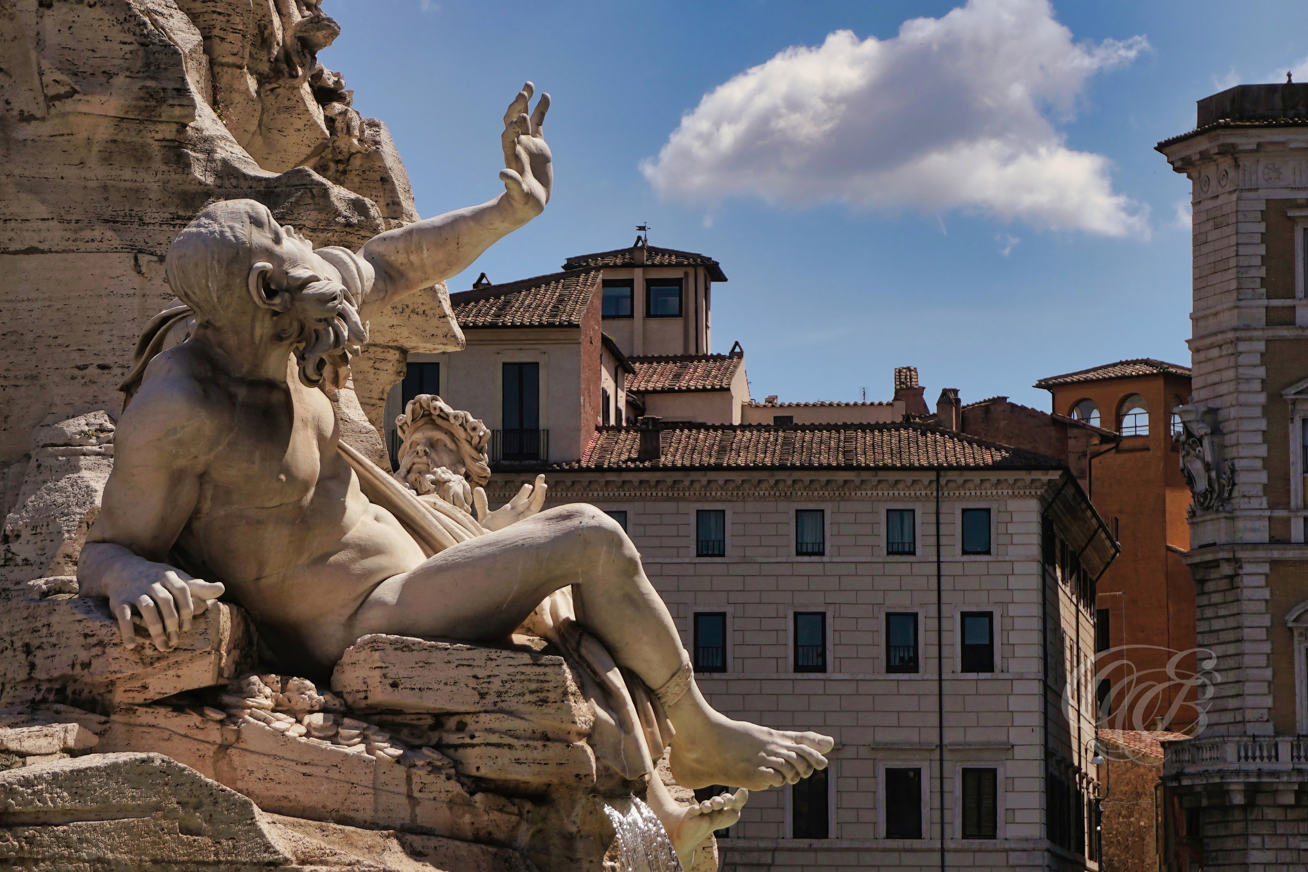 ITALY PHOTOGRAPHY — Fountain of the Four Rivers in Piazza Navona — The Fountain of the Four Rivers by Gian Lorenzo Bernini, the monumental centerpiece of Piazza Navona and one of Rome's greatest Baroque masterpieces, Rome, Italy — Eduardo Bartoli Photography.
