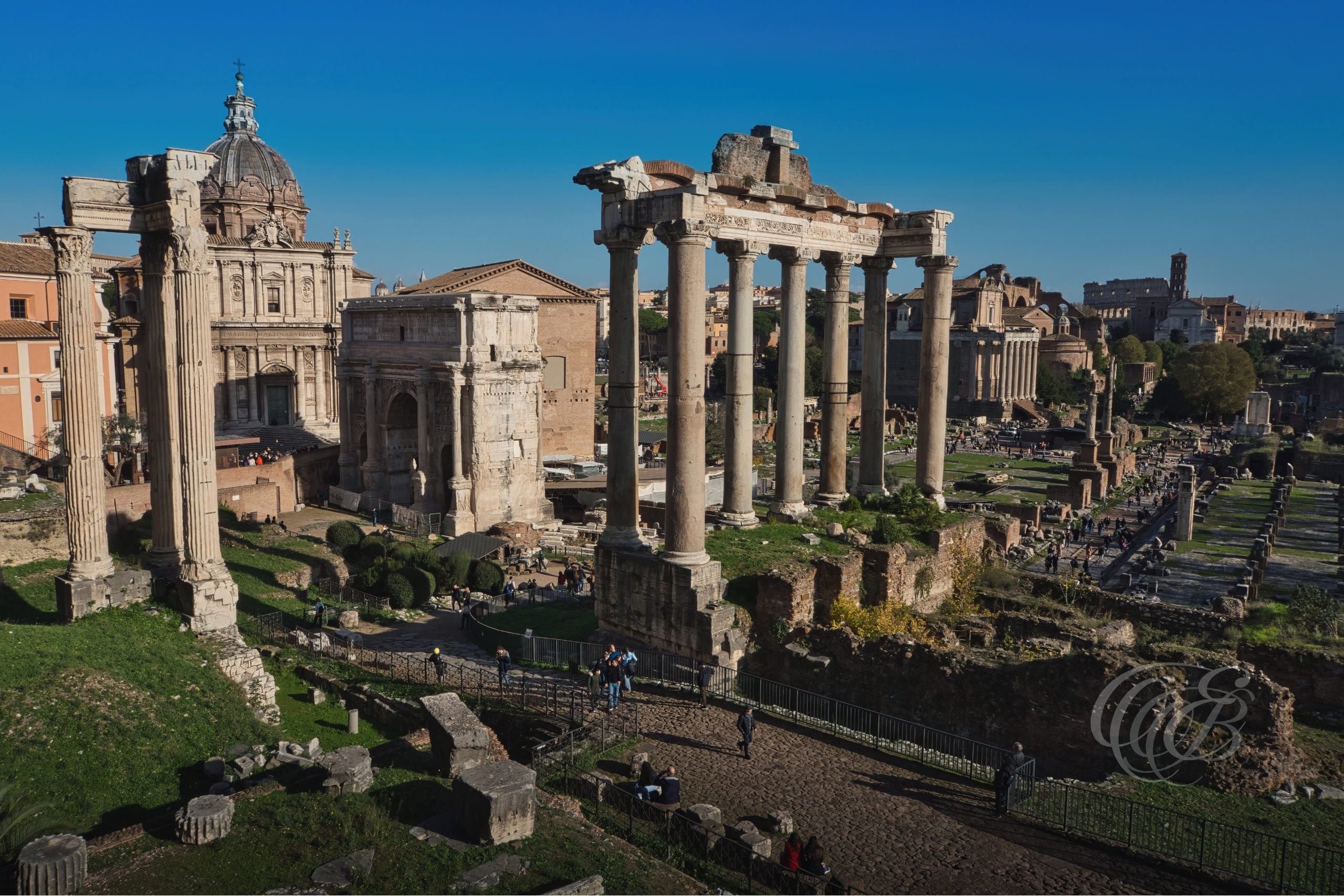 ITALY PHOTOGRAPHY — Views of the Roman Forum — The Roman Forum, preserving the remains of temples, basilicas, and public buildings that formed the civic heart of Ancient Rome, Rome, Italy — Eduardo Bartoli Photography.