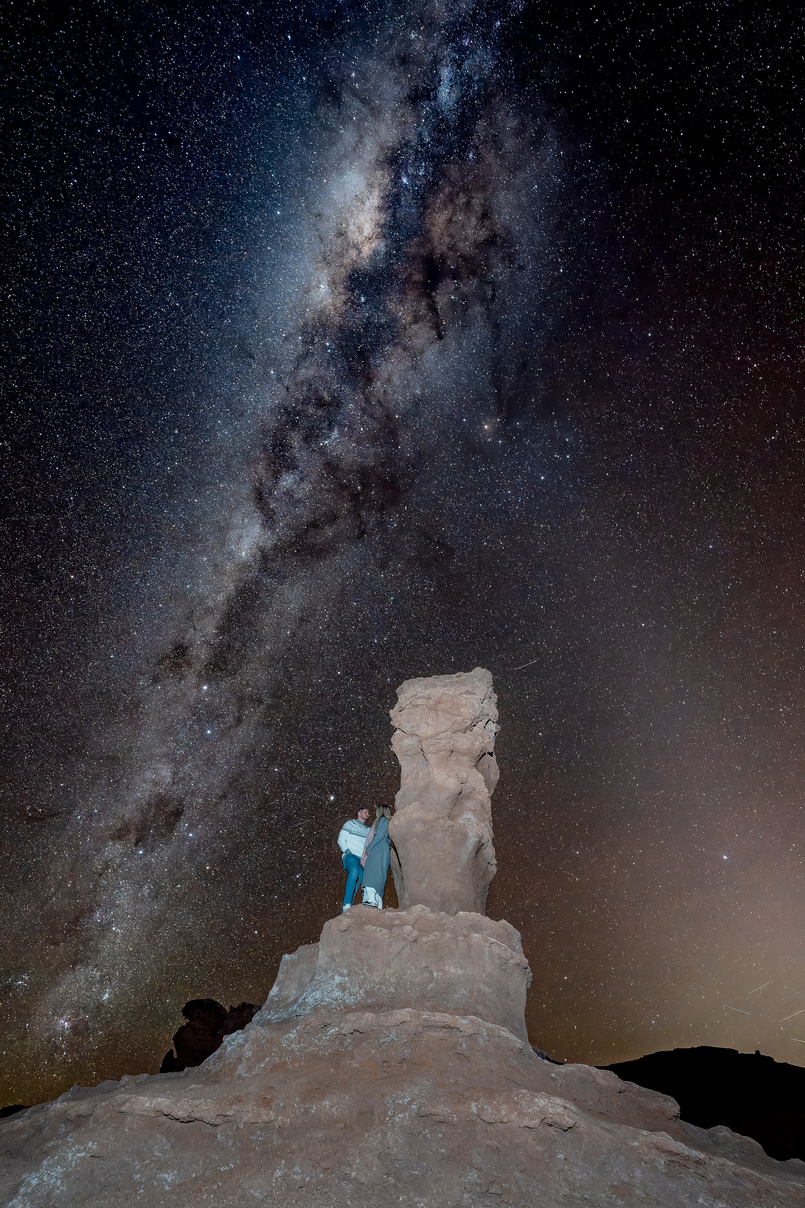 Vallecito Noturno — Pedido de casamento. Fotógrafo em San Pedro de Atacama