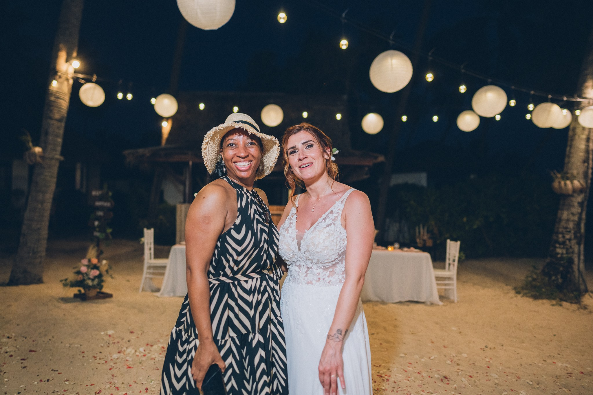 Sunset Beach Wedding with Guests in Koh Samui
