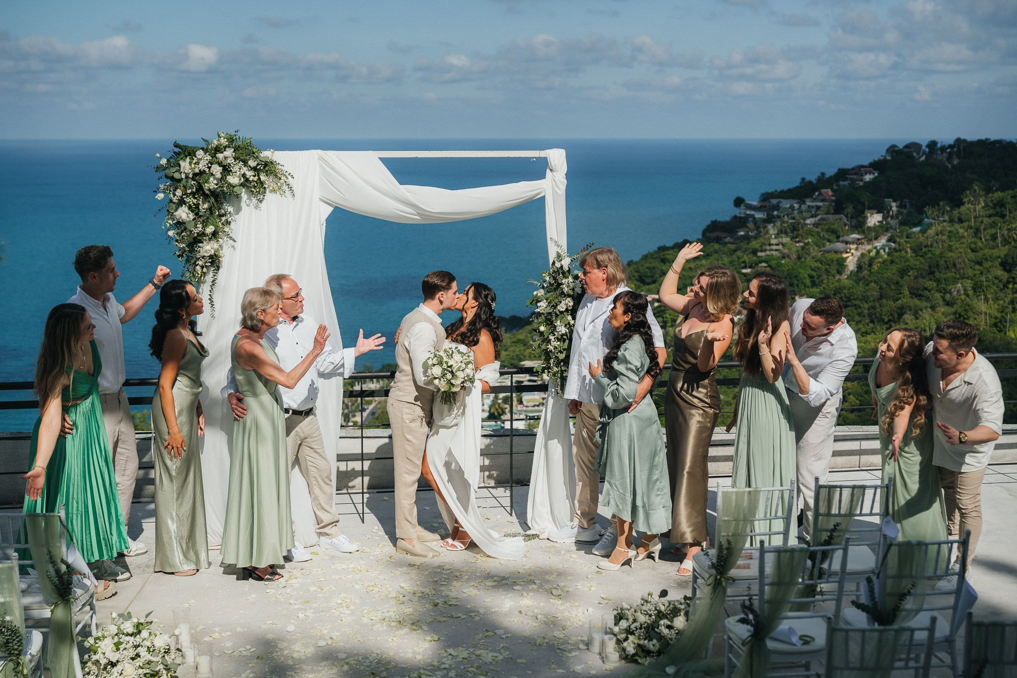 Private wedding celebration for two at a luxury villa in Koh Samui