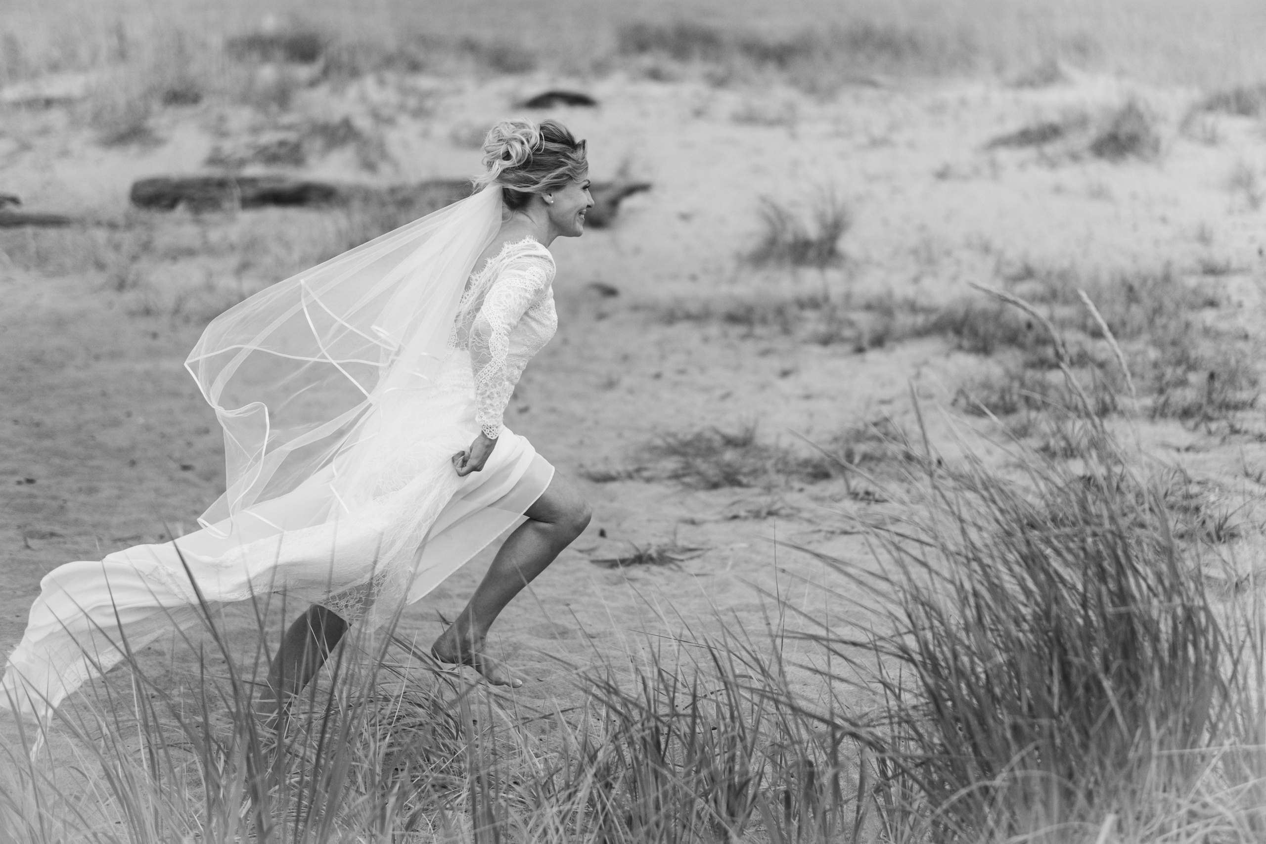beautiful bride portrait in soft natural light