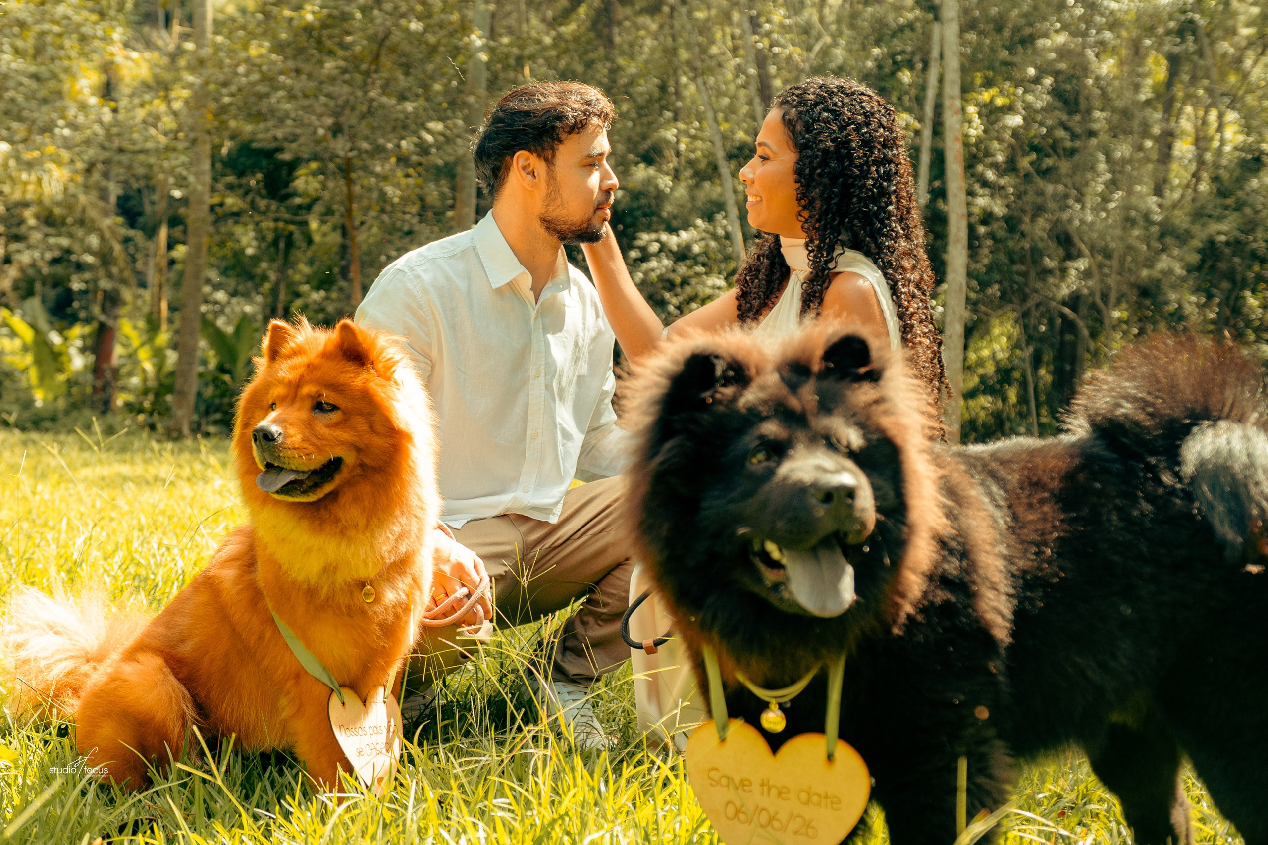 Pré-Wedding com pets. Studio Focus