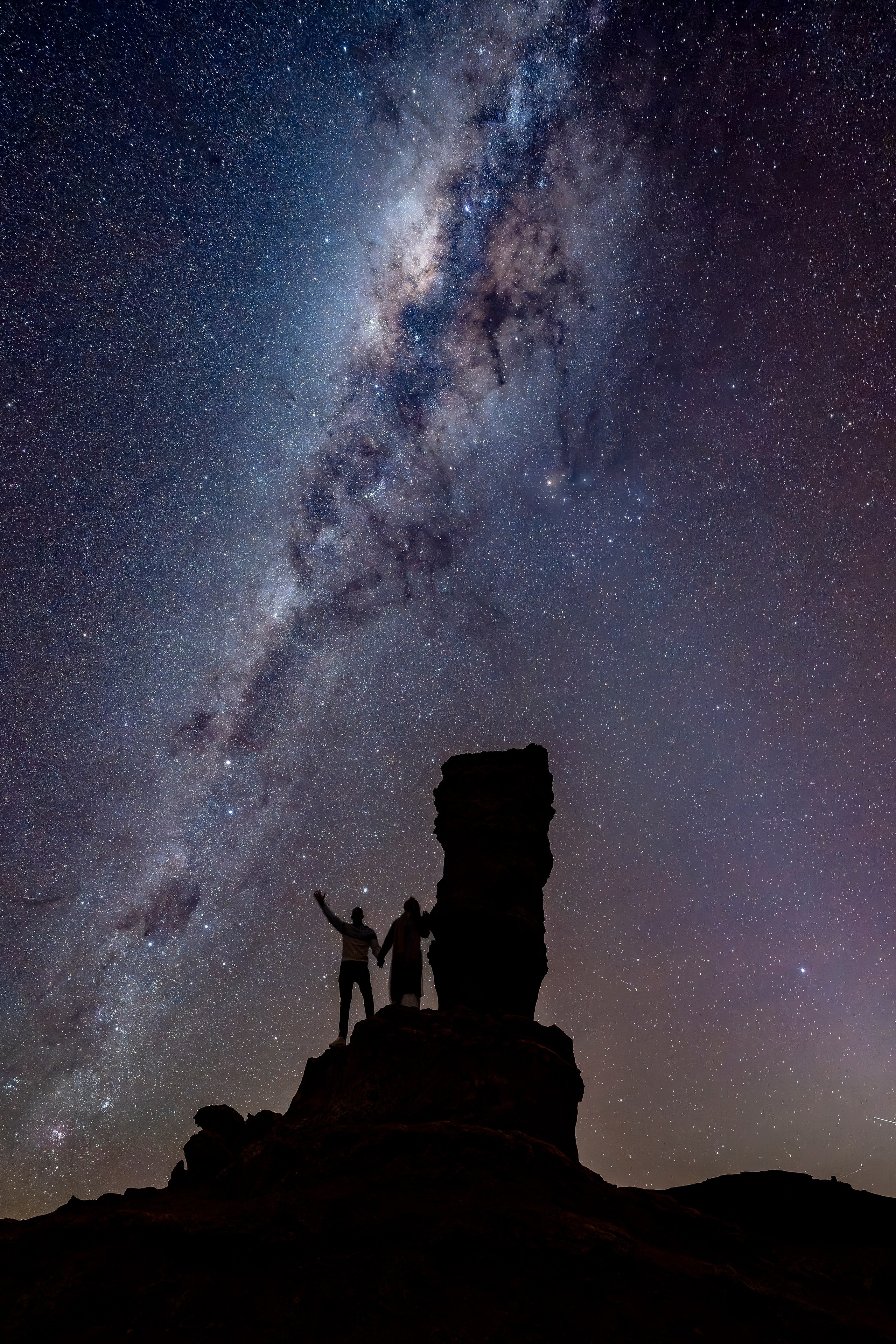 Vallecito Noturno — Pedido de casamento. Fotógrafo em San Pedro de Atacama
