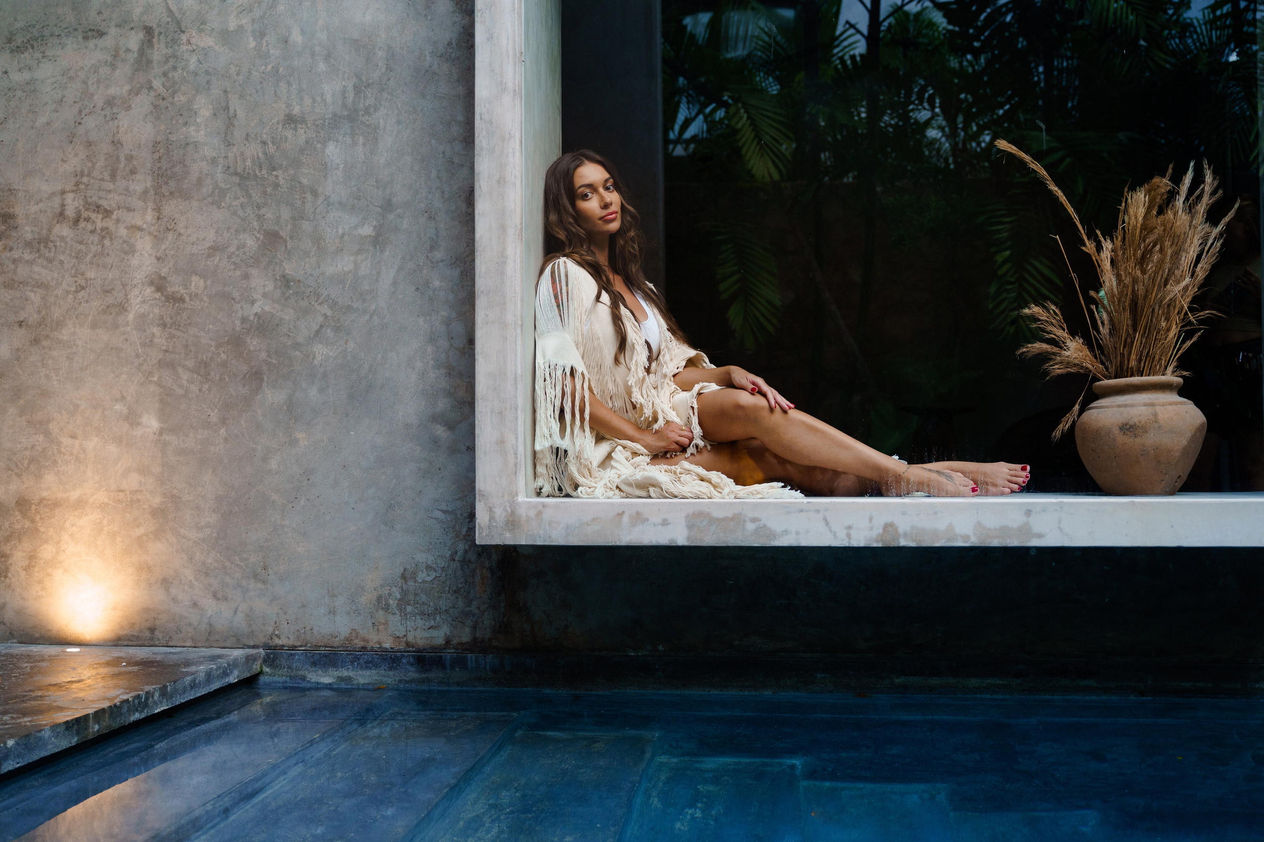 Modern lifestyle photoshoot in Tulum beach
