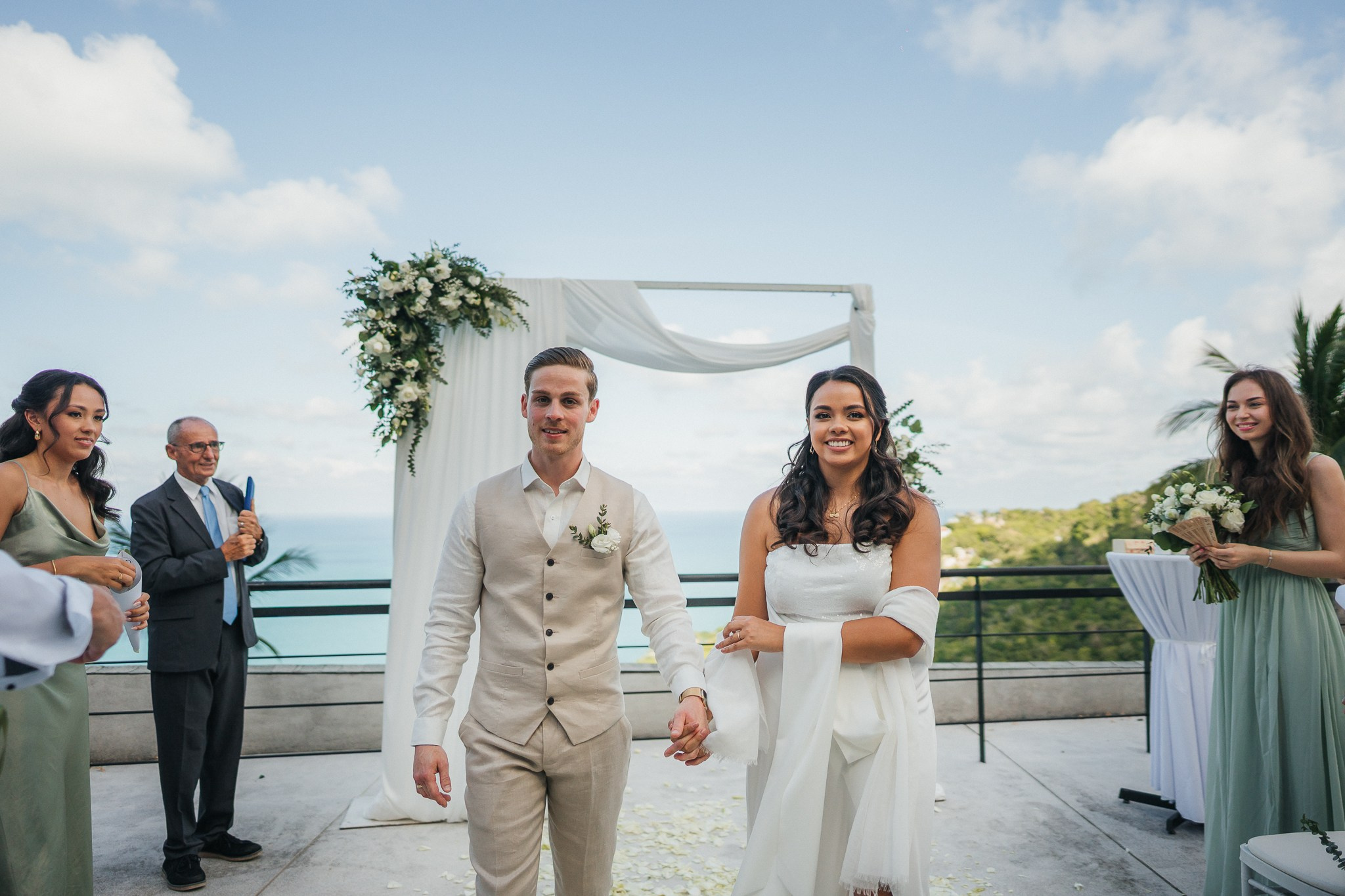 Private wedding celebration for two at a luxury villa in Koh Samui
