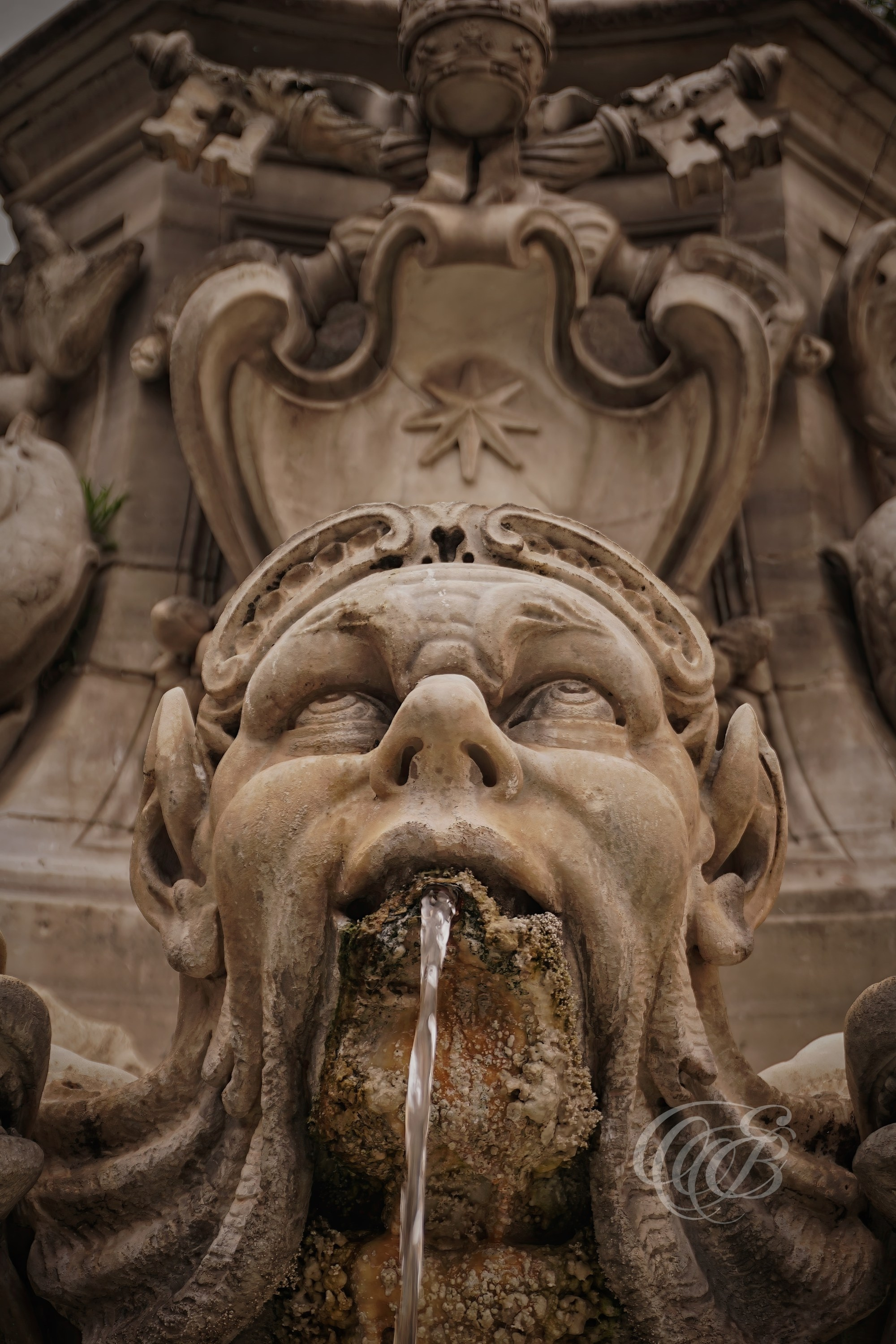 ITALY TRAVEL PHOTOGRAPHY – ITALY – ROME — Fontana del Pantheon — Historic fountain in Piazza della Rotonda designed by Giacomo Della Porta with Egyptian obelisk before the Pantheon, Rome, Italy — Eduardo Bartoli Photography.