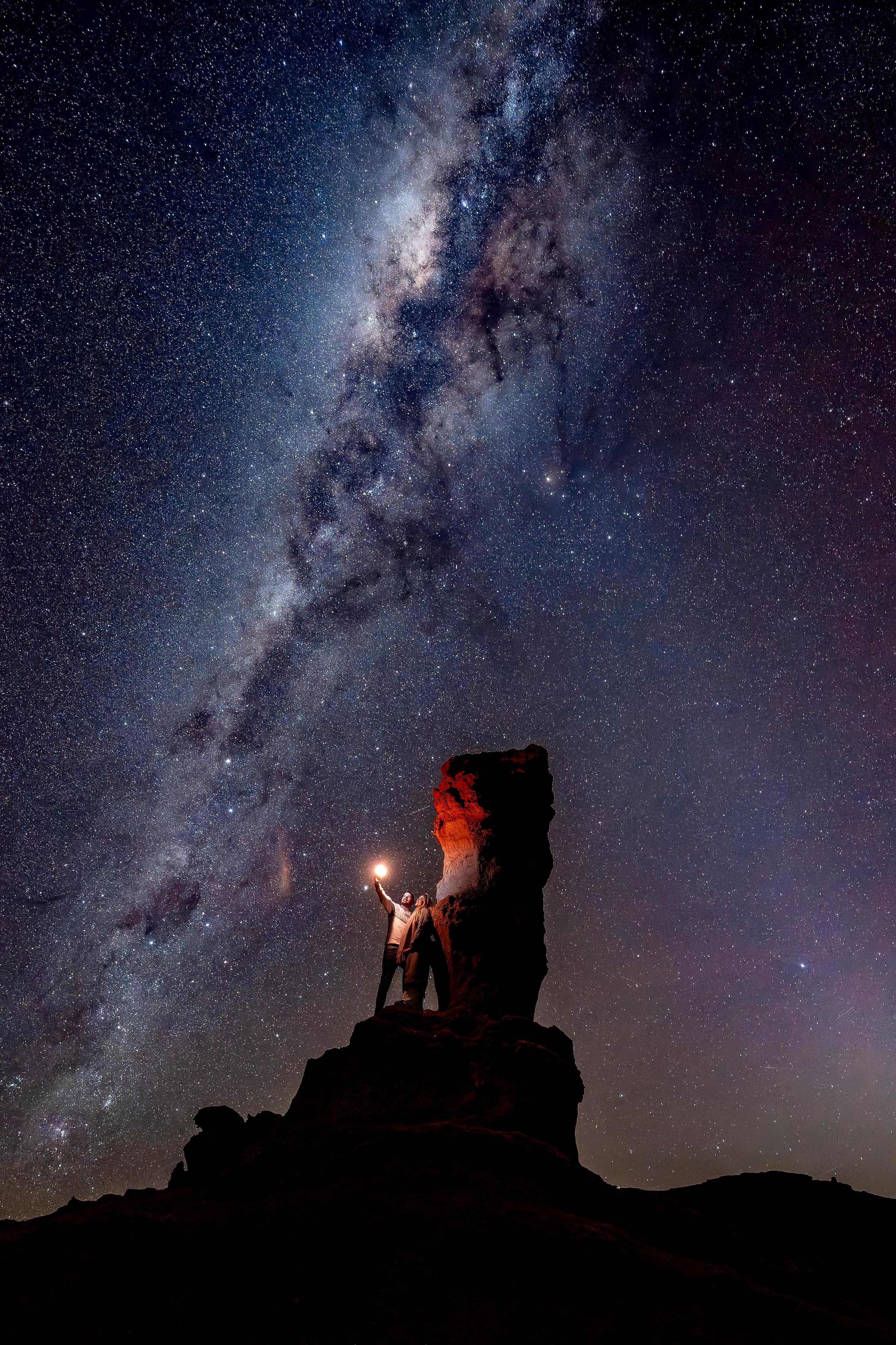 Vallecito Noturno — Pedido de casamento. Fotógrafo em San Pedro de Atacama