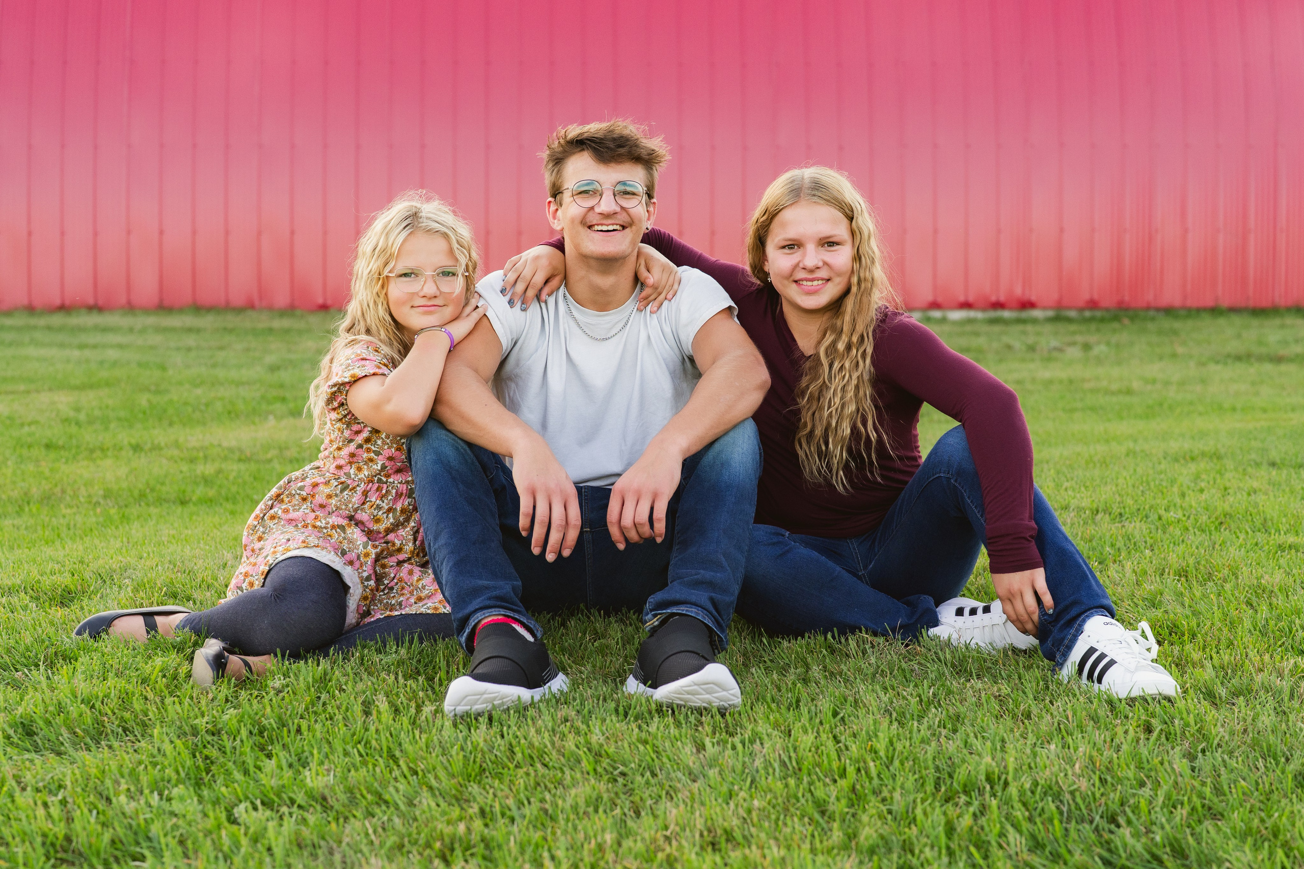 Siblings sitting together