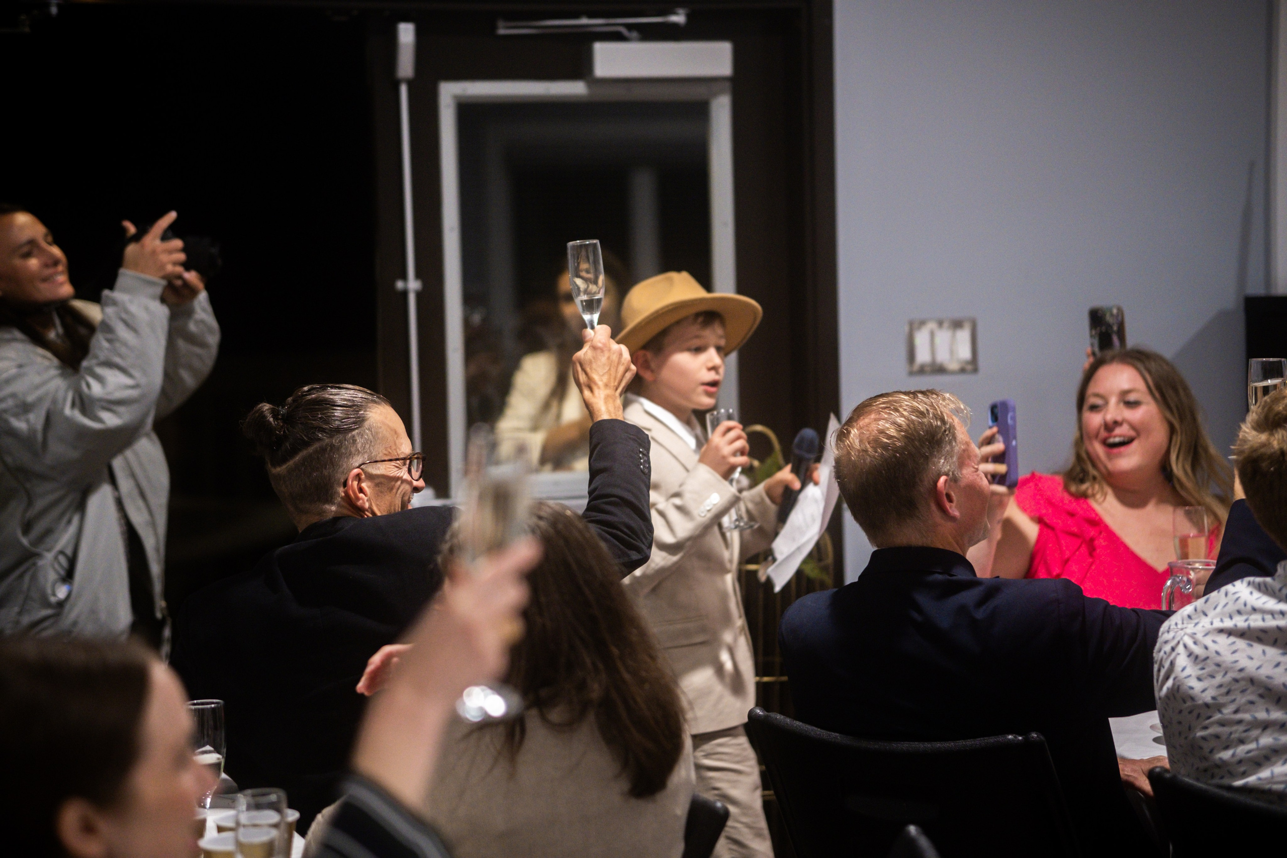 storytelling moment during toast