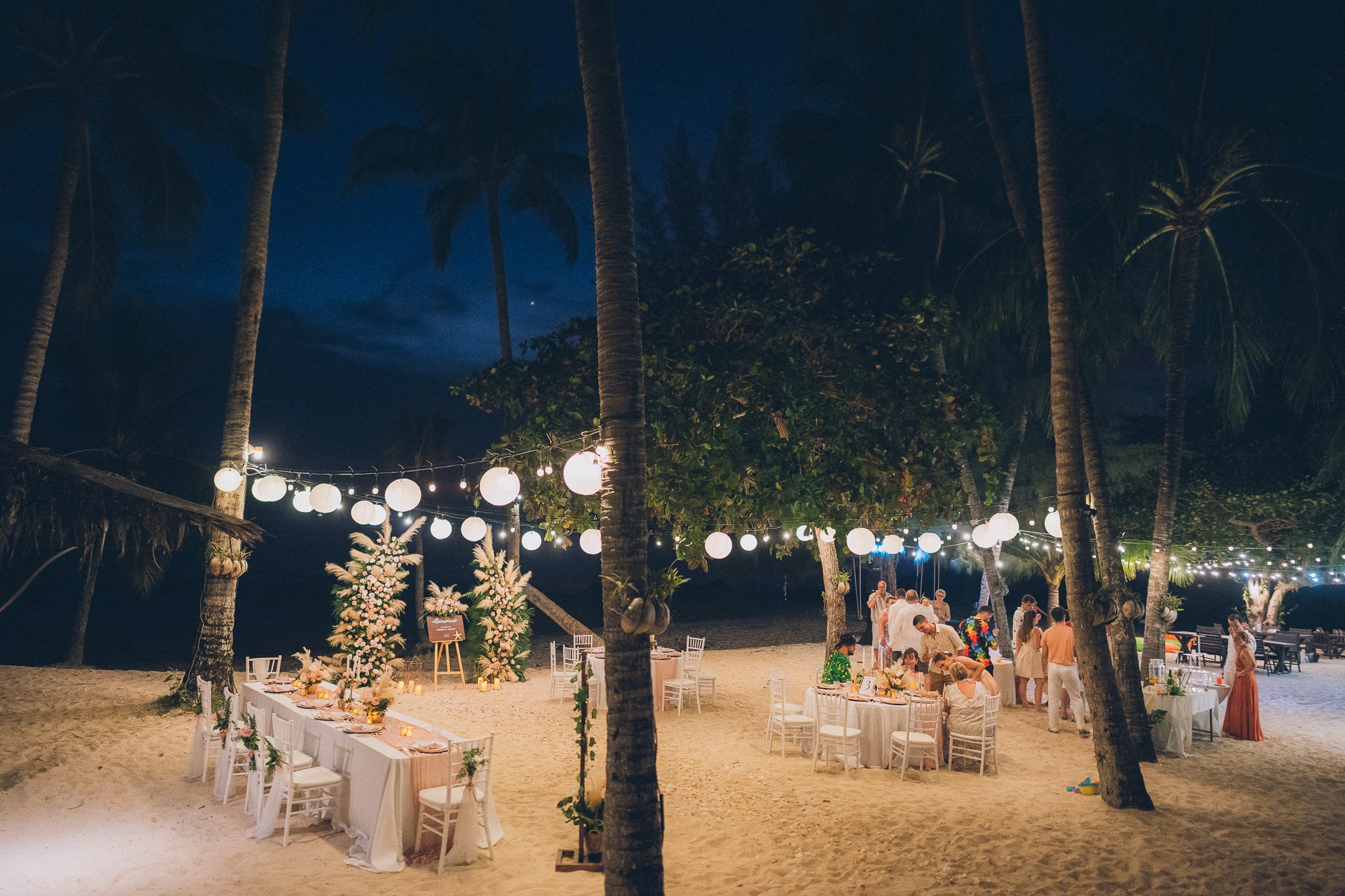 Luxury Beach Wedding Reception