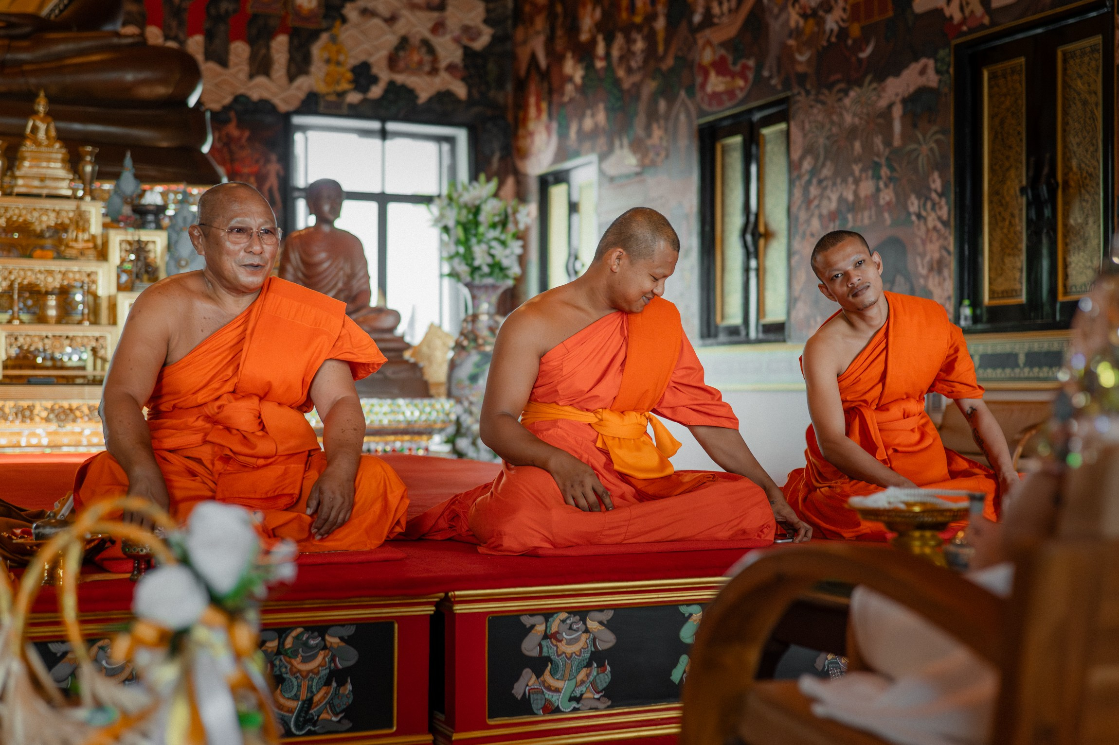 Traditional Thai Buddhist wedding ceremony on Koh Samui island
