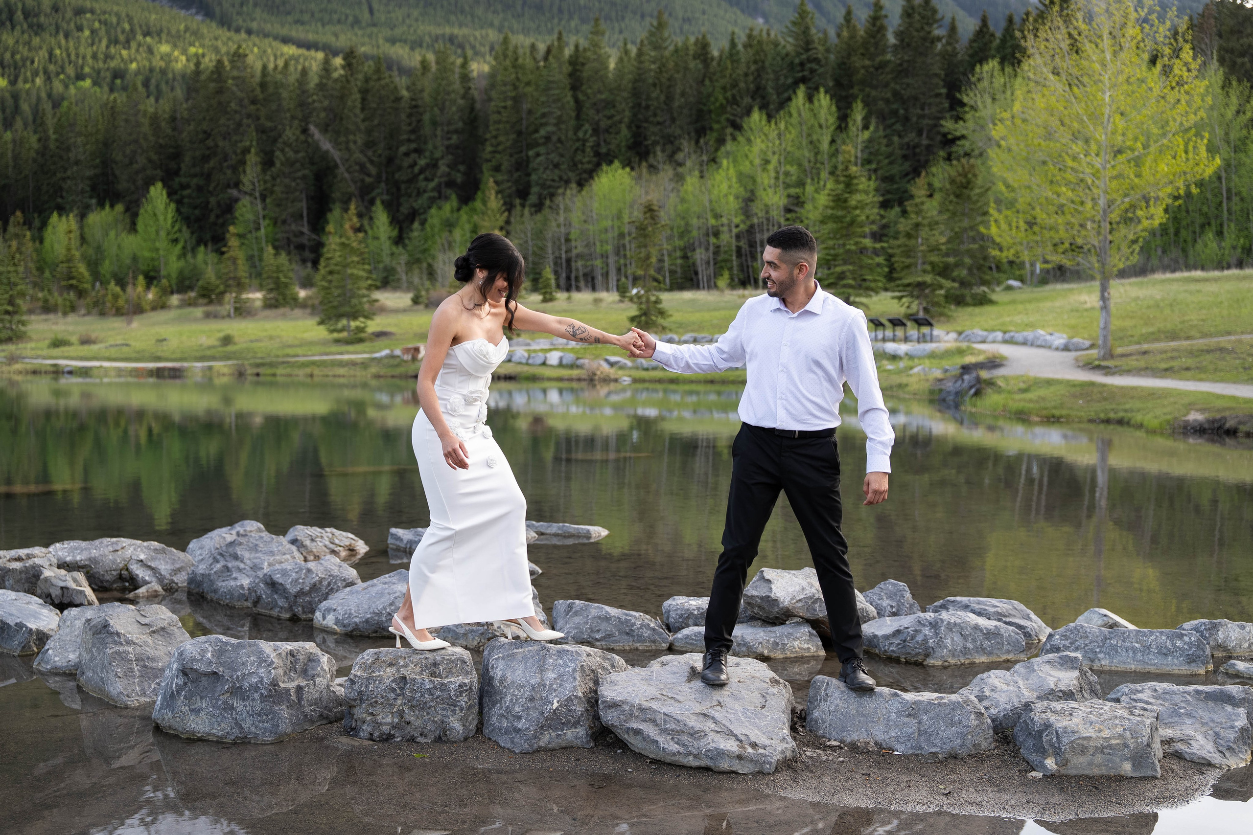 Quarry Lake Park — Canmore -Lina & Moises. Ching Li Photography