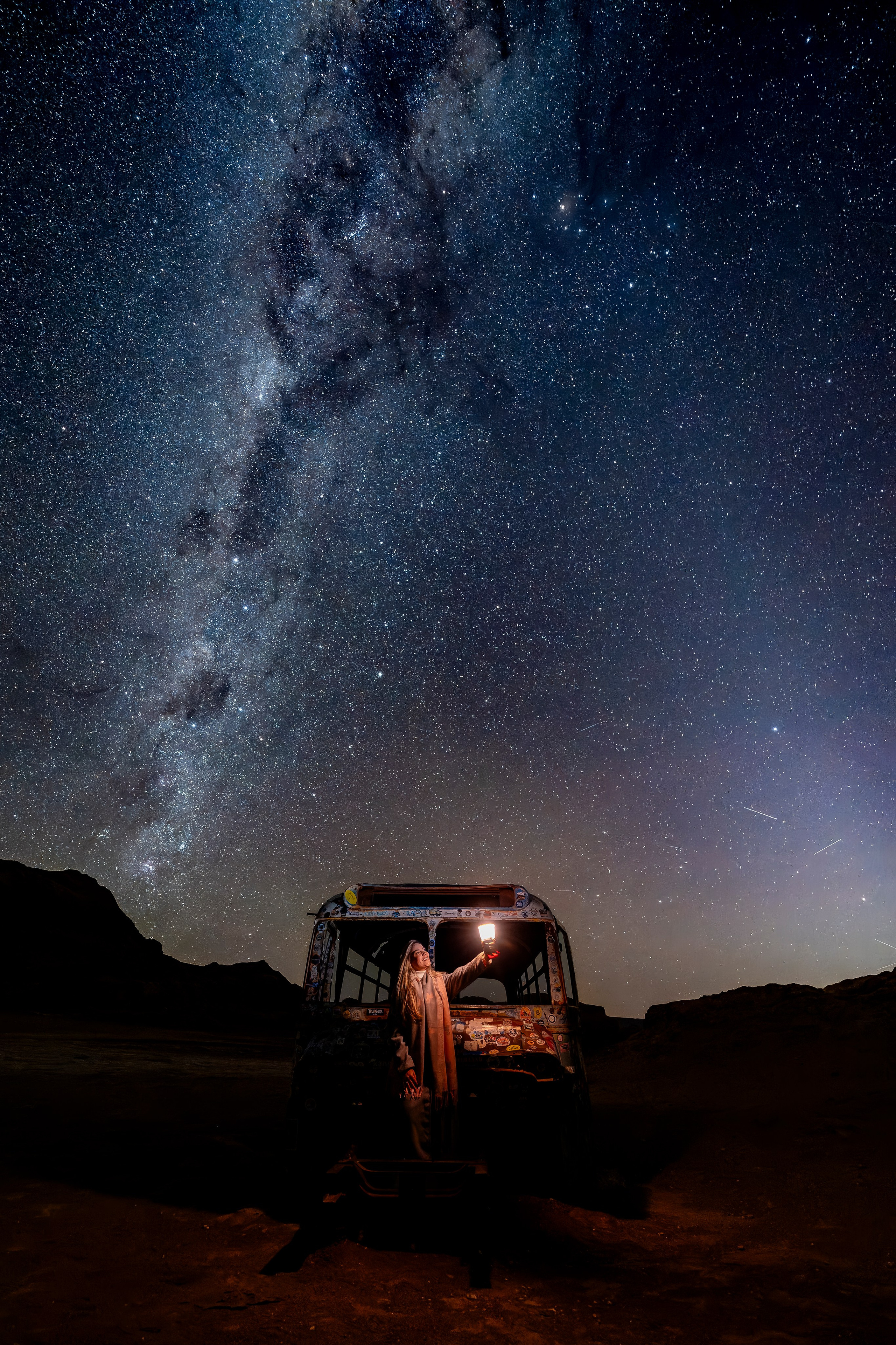 Vallecito Noturno — Pedido de casamento. Fotógrafo em San Pedro de Atacama