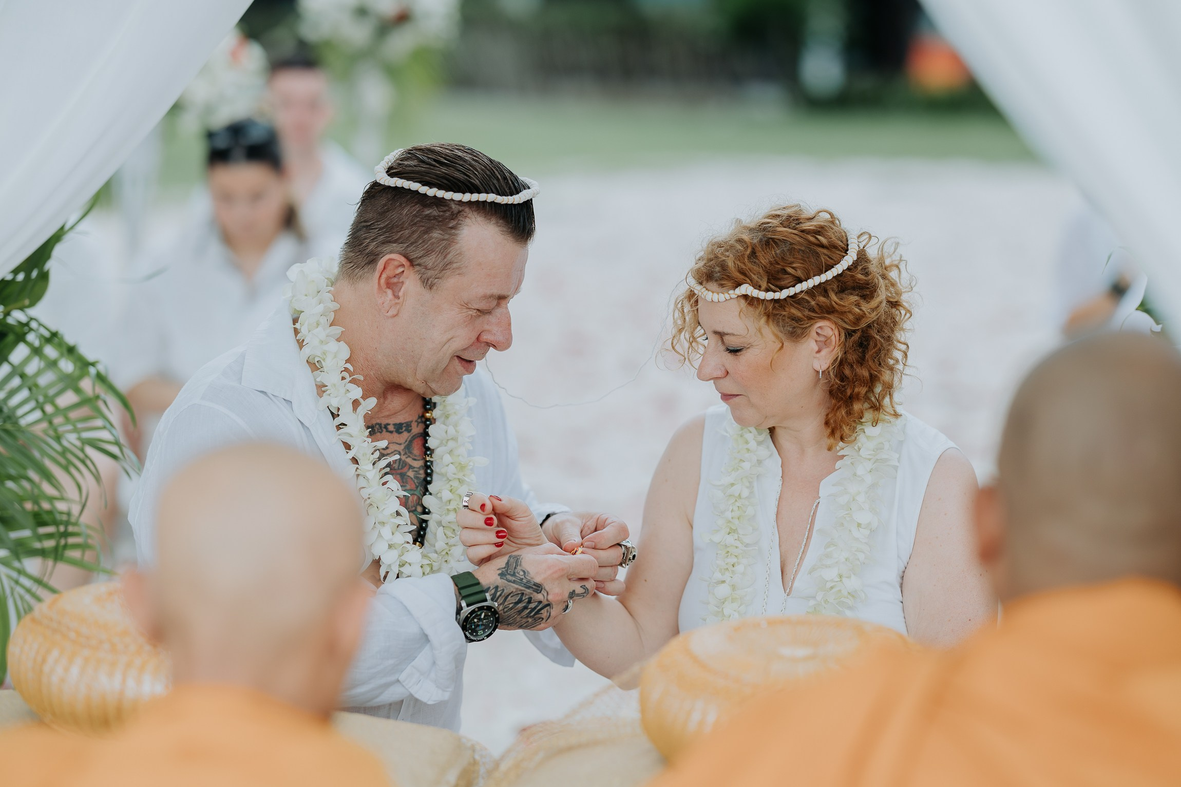 Romantic Buddhist wedding ceremony for two in Koh Samui, Thailand
