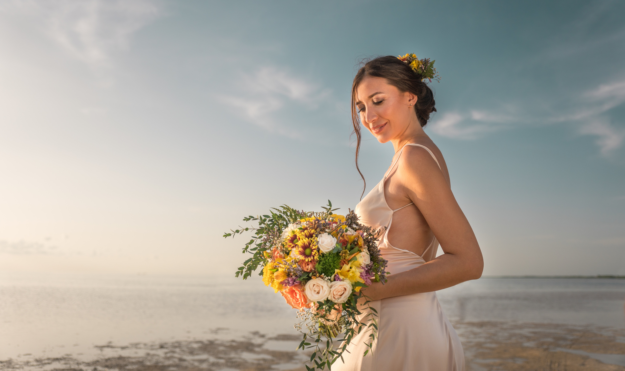 Soft-focus bridal portrait by authentic Mexico wedding photographer