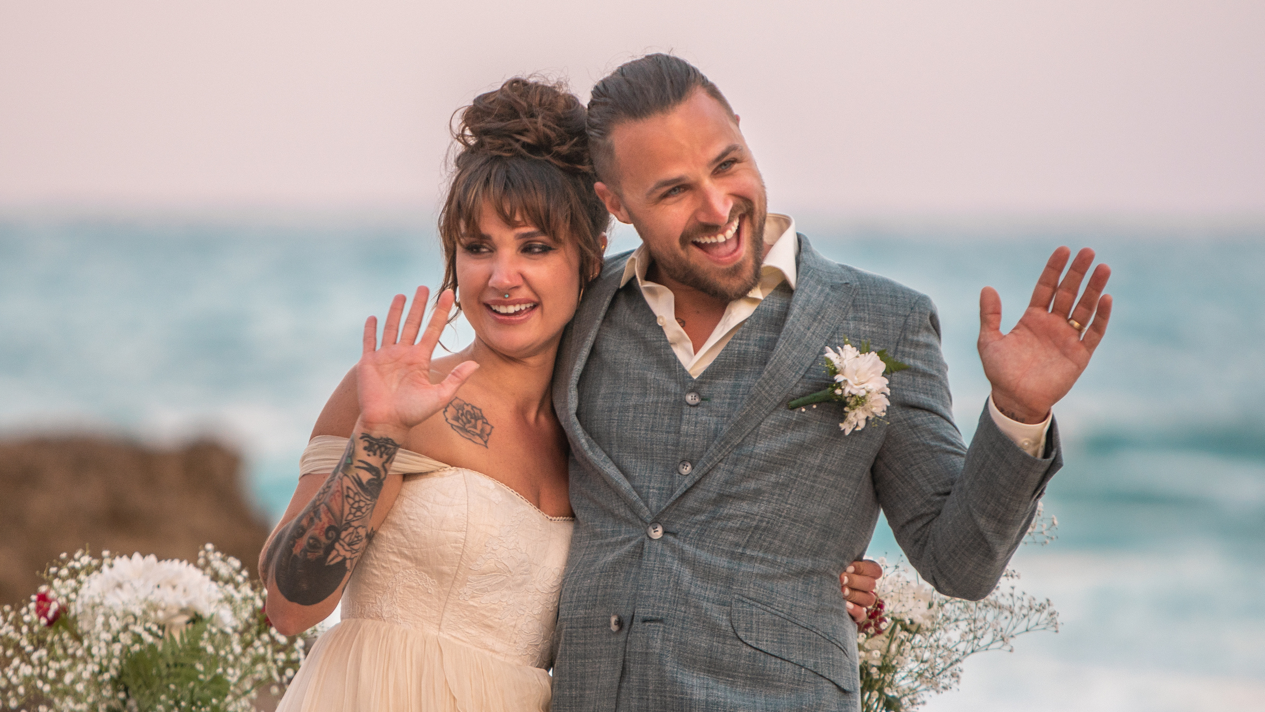 Emotional first vows moment captured by wedding photographer