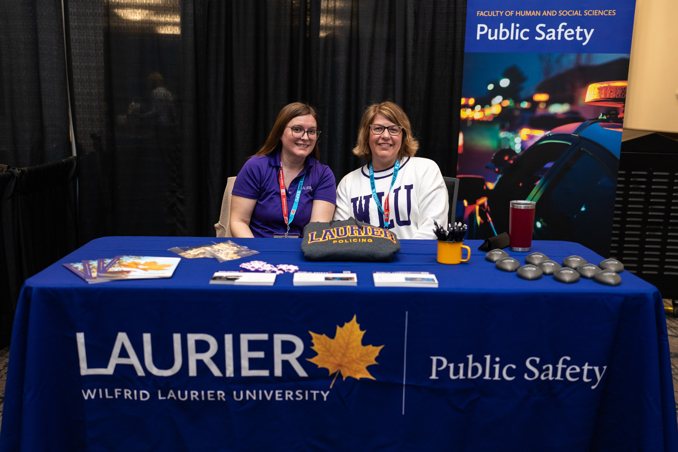 Laurier Public Safety exhibitor booth staff, Blueline Expo Toronto