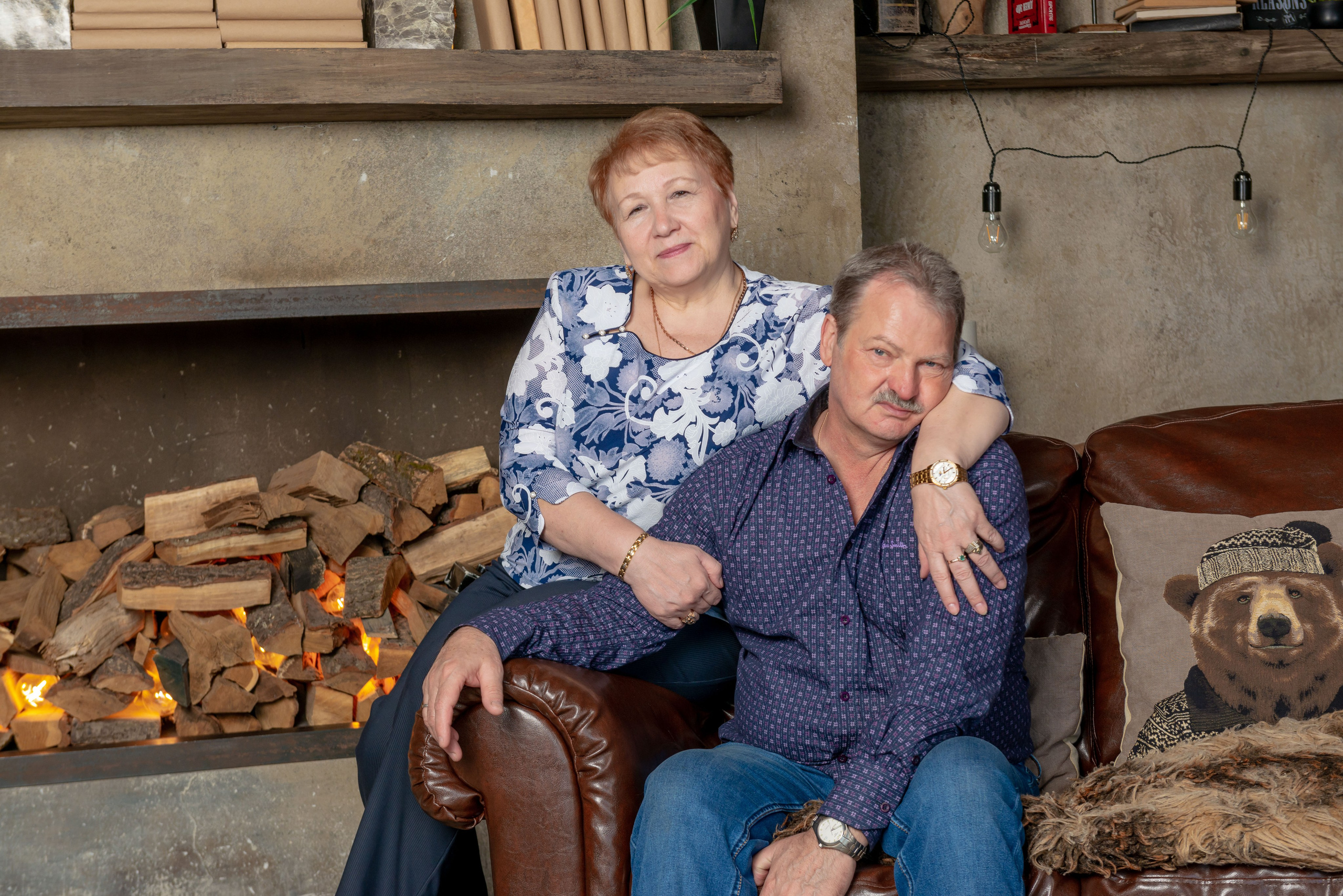 Photosession of a married couple in the studio. PHOTOGRAPHER QUINTANA ROO