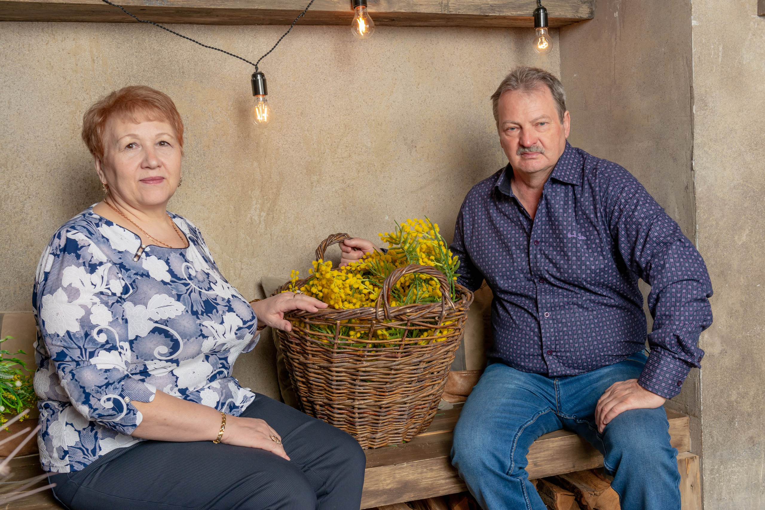 Photosession of a married couple in the studio. PHOTOGRAPHER QUINTANA ROO