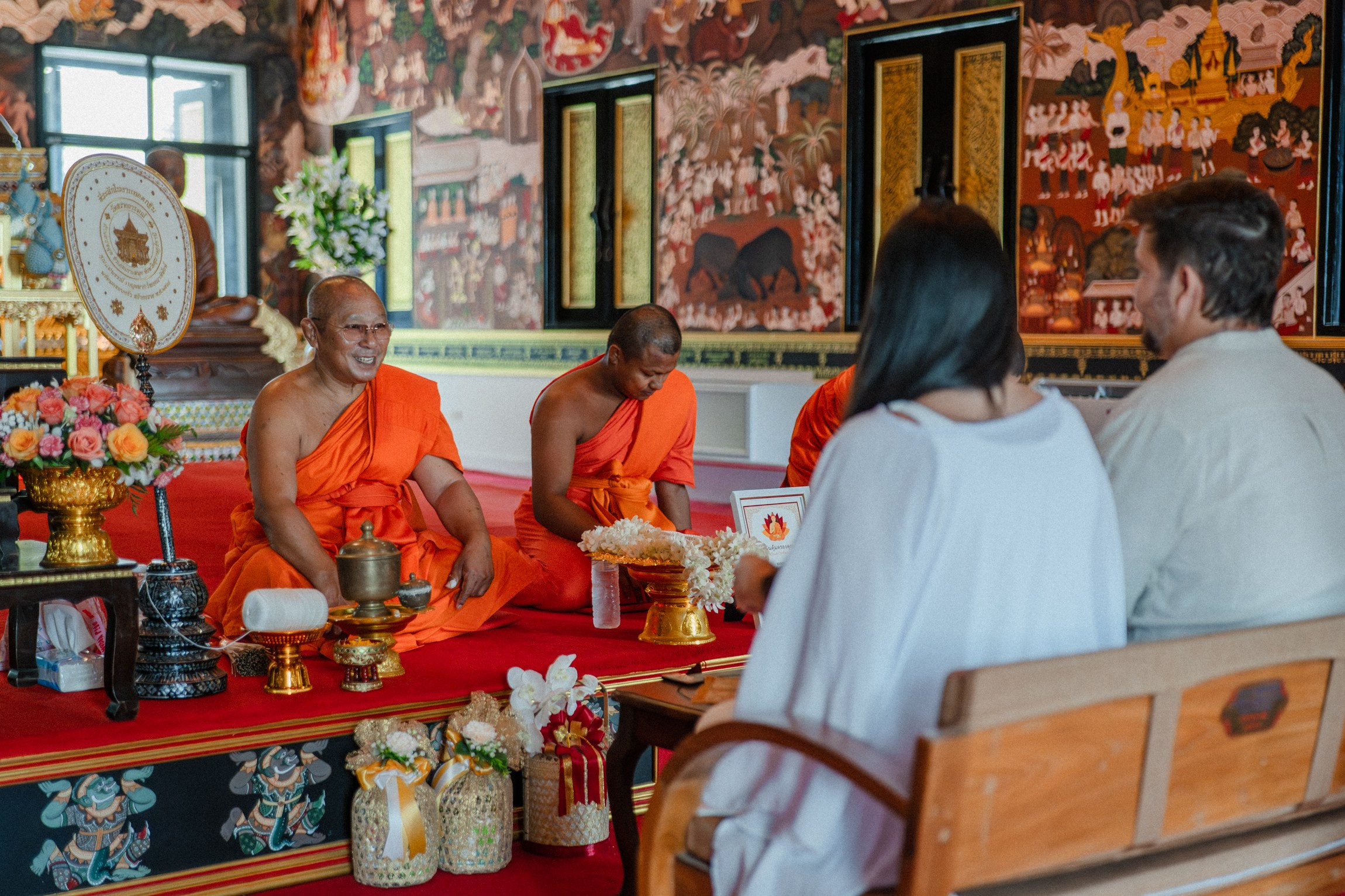 Traditional Buddhist Wedding Ceremony in Temple on Koh Samui | Wedding Planner
